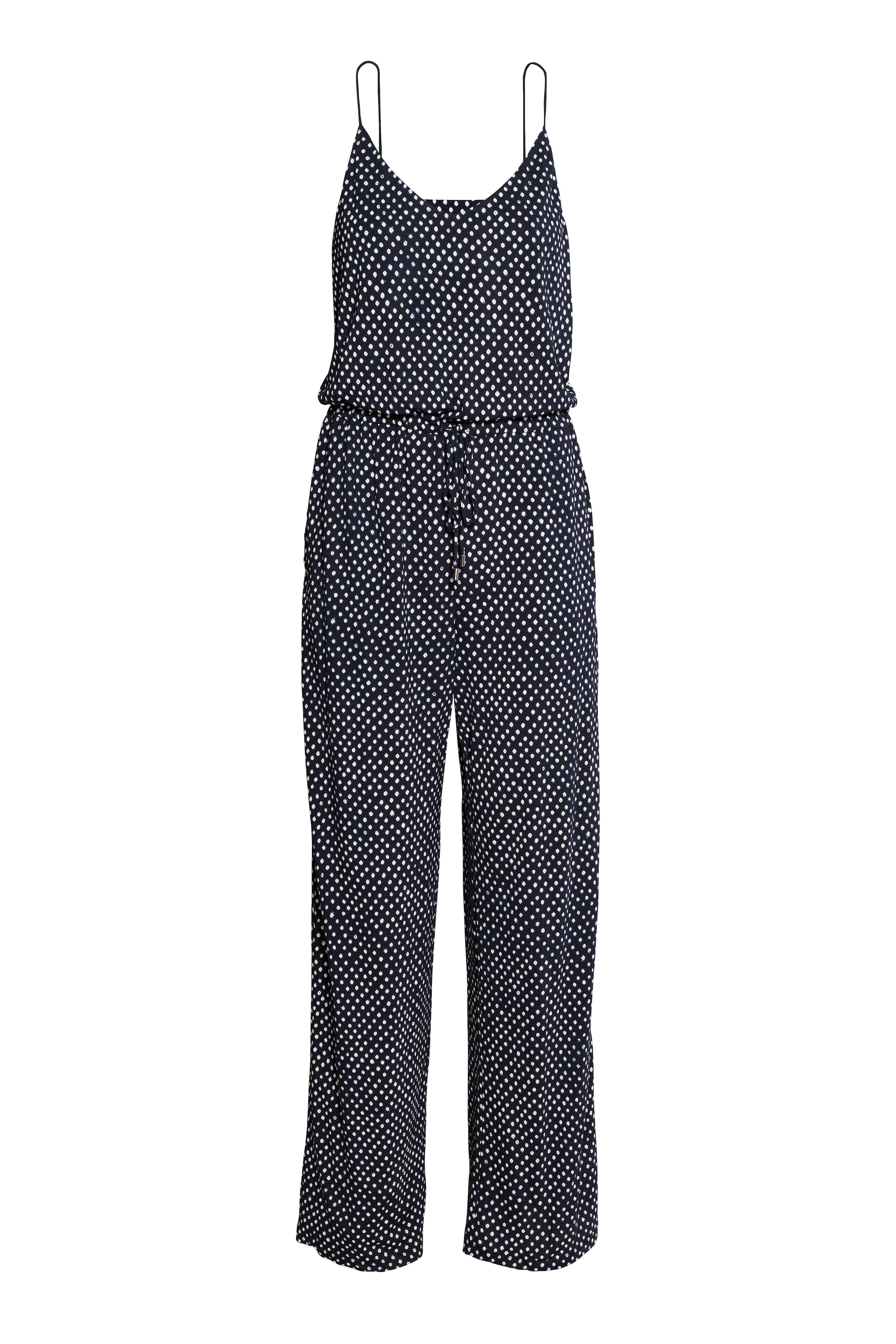 Agrandir l'image: Combi-pantalon en jersey - Bleu foncé/pois - FEMME | H&M FR 1