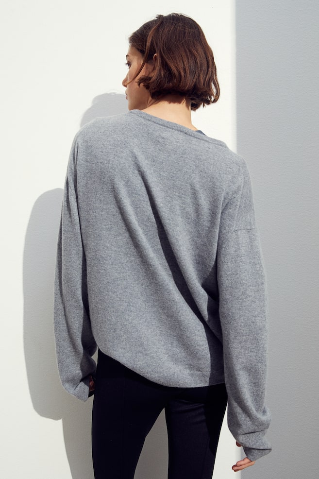 Fine-knit cashmere jumper - Grey marl/Black/Dark grey/Greige/dc/dc/dc/dc - 6