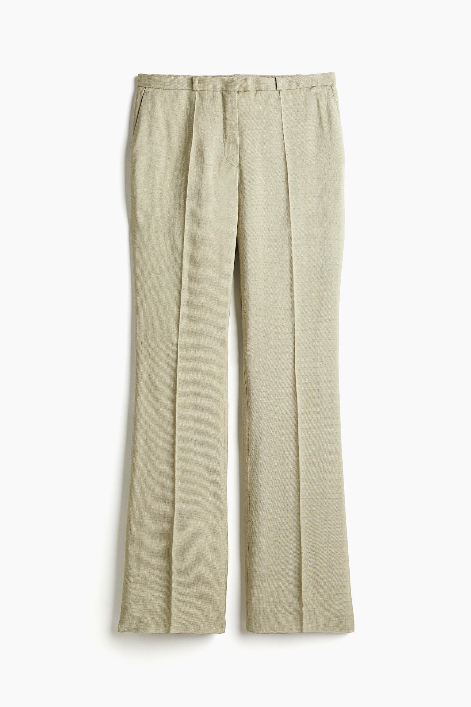 Tailored viscose trousers - Beige/Black - 1