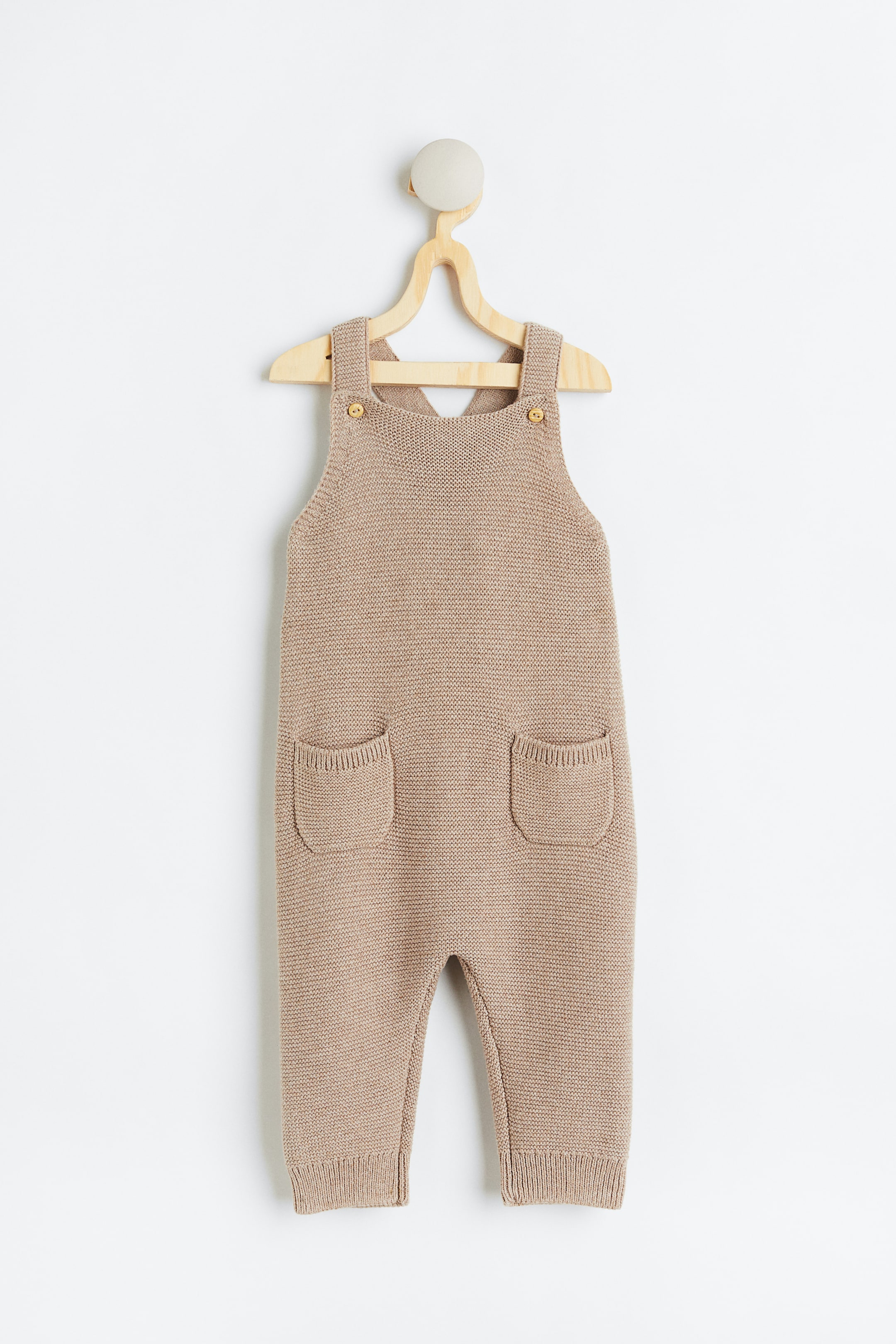 Garter-stitched Overalls - Beige - Kids | H&M US