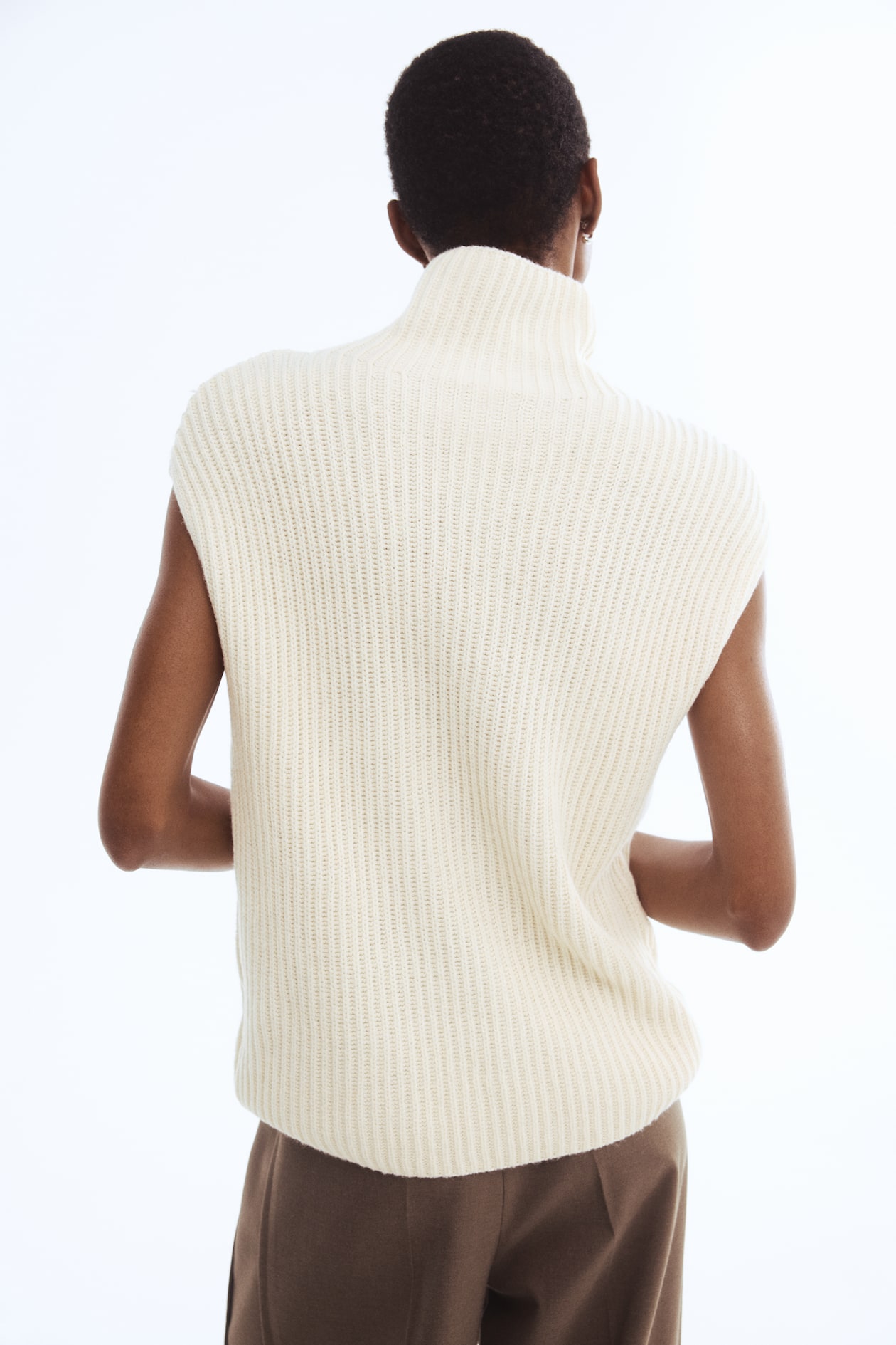 Wool-Blend Mock Turtleneck Sweater Vest - image 4