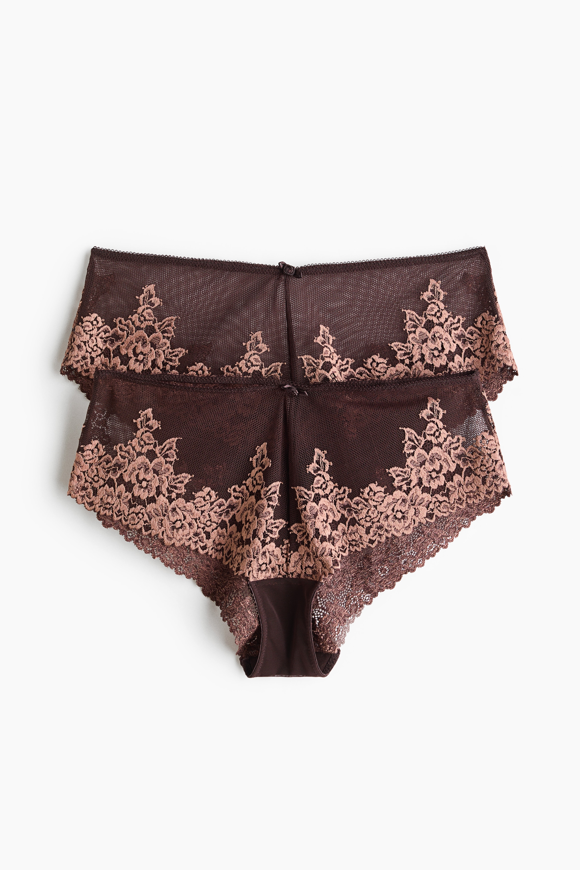 2-pack lace hipster briefs - Dark brown/Old rose/Light beige/White/Light blue/Cream/Black/Light beige