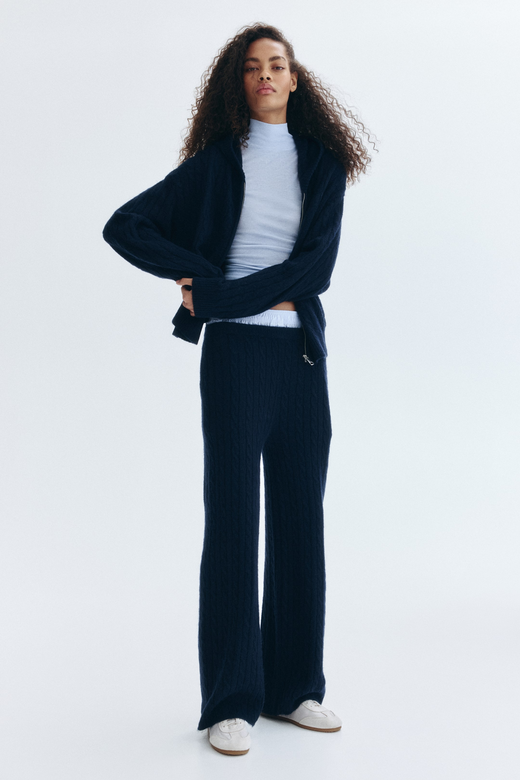 Büyük resmi görüntüle: Saç Örgüsü Pantolon - Lacivert - KADIN | H&M TR 3