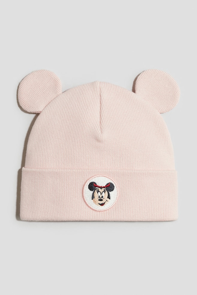 Beanie mit Applikation - Hellrosa/Minnie Maus - 1