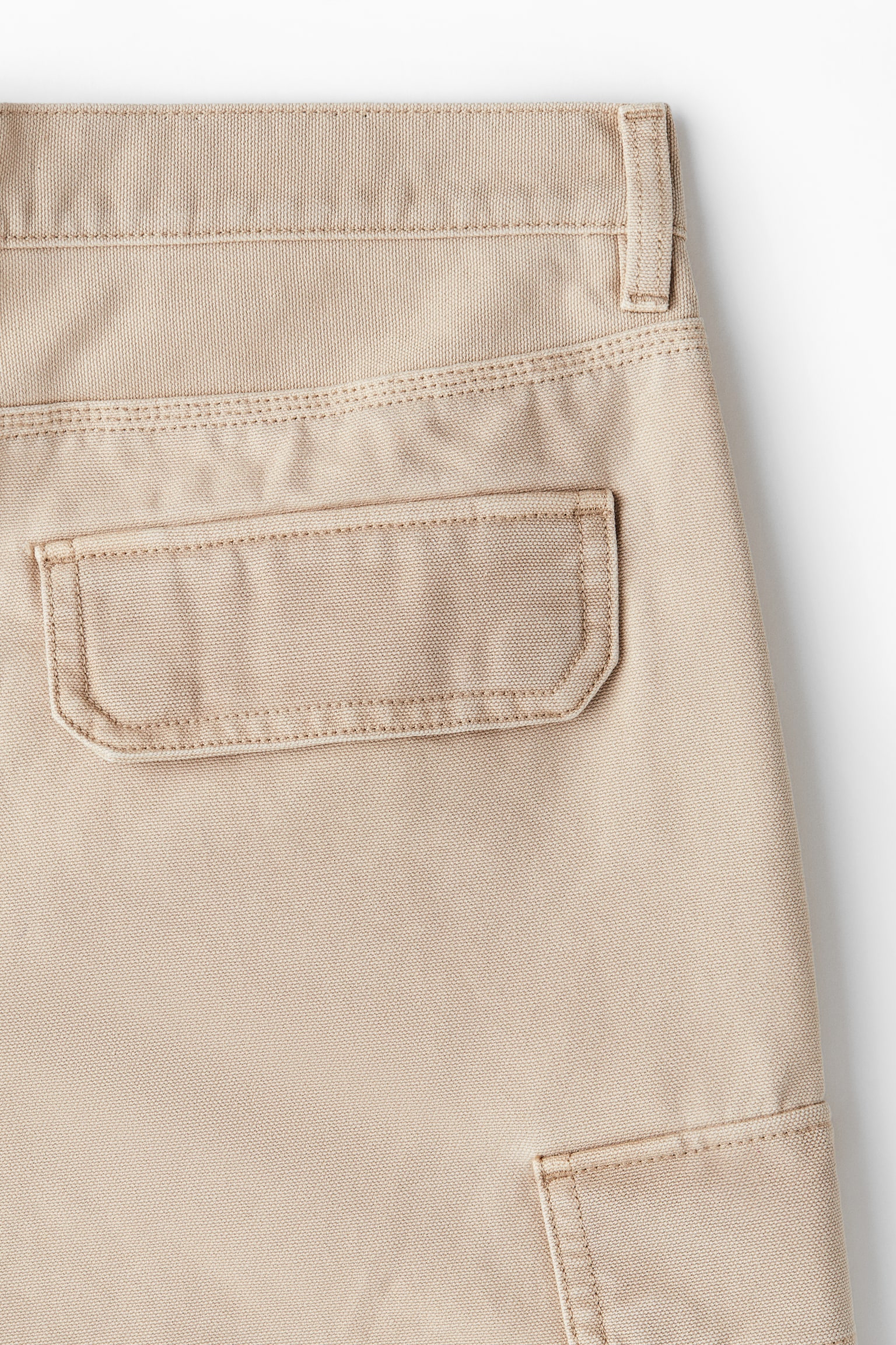 Baggy Fit Cargo shorts - Beige/White/Black - 2