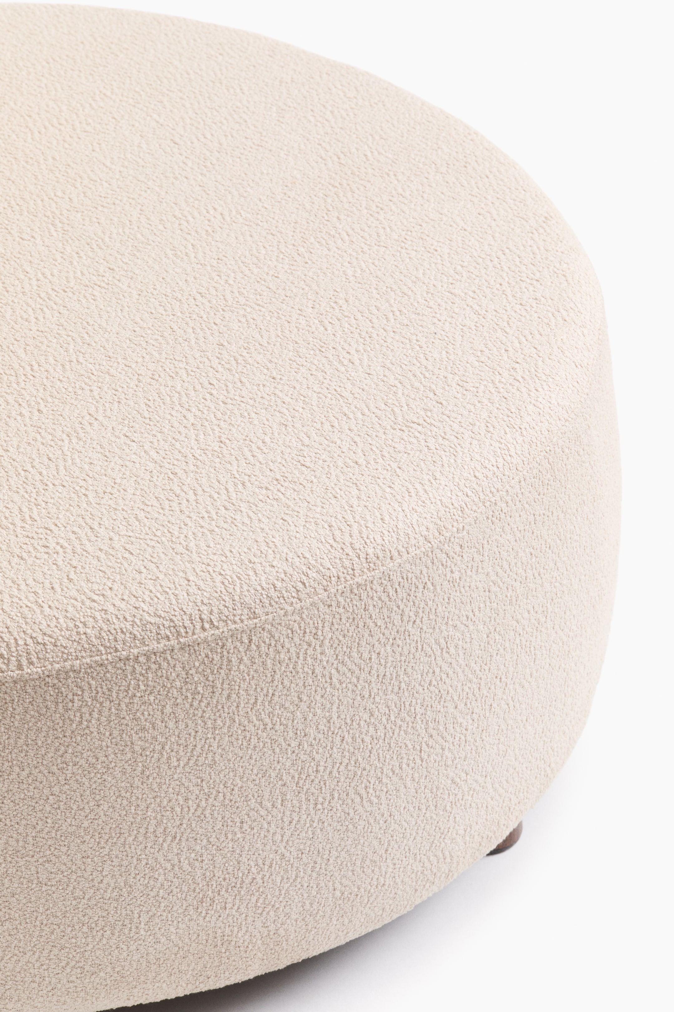 Visa större bild: Bouclé 3 Seater Curved Sofa - Polyester, Beige - H&M HOME - Home All | H&M SE 5