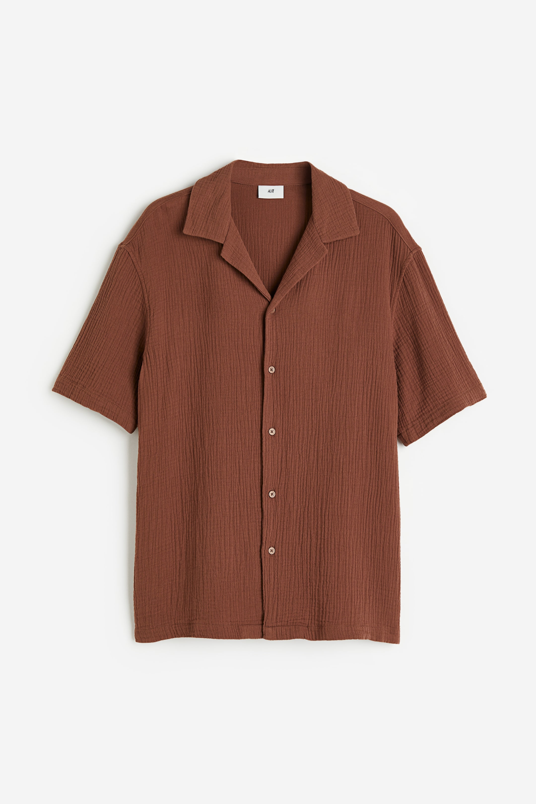 View larger image: Regular Fit Muslin resort shirt - Brown - Men | H&M 1