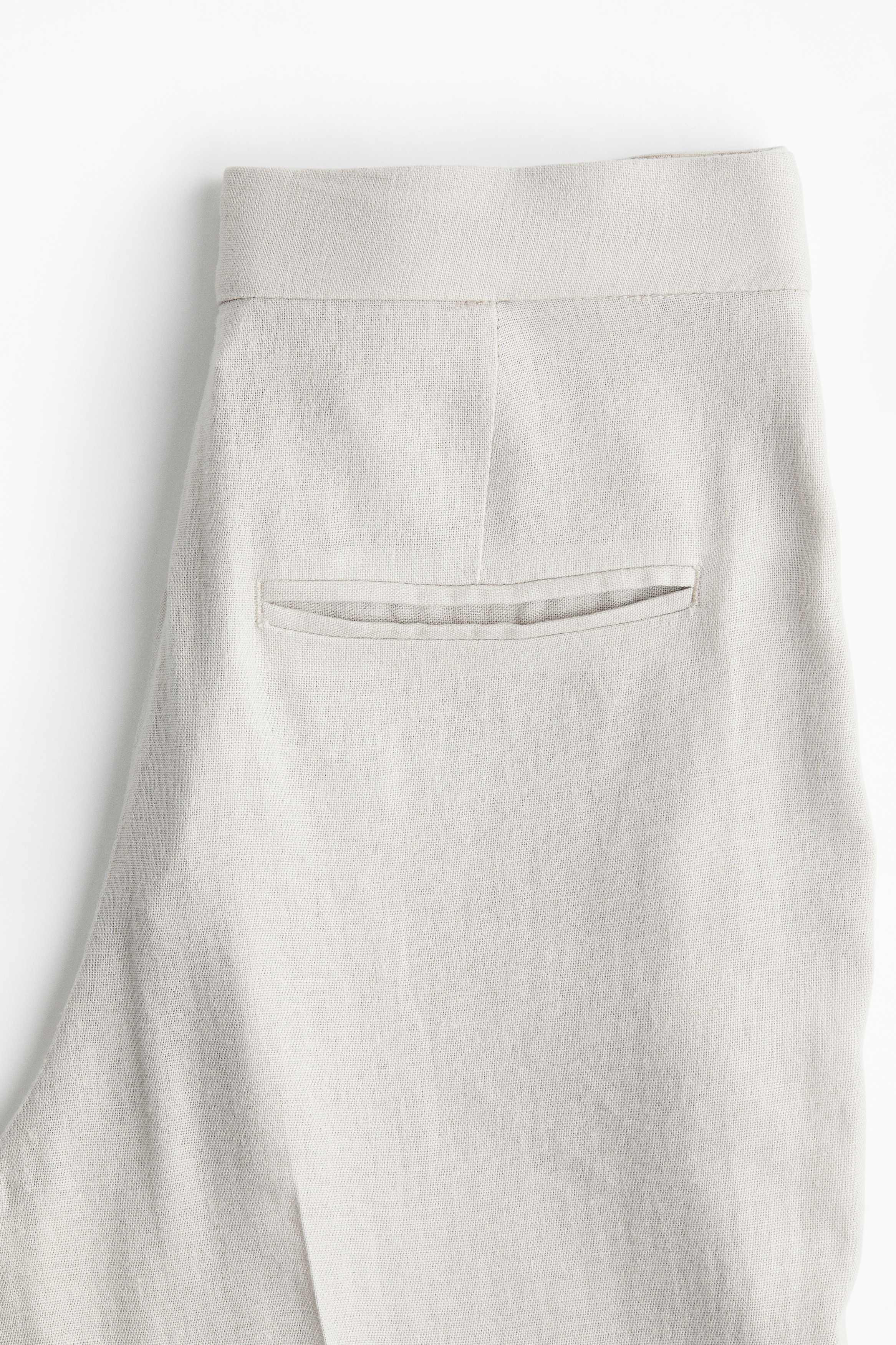 Bootcut linen-blend trousers