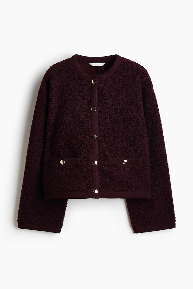 Teddy jacket - Burgundy/Black/Cream/Black - 1