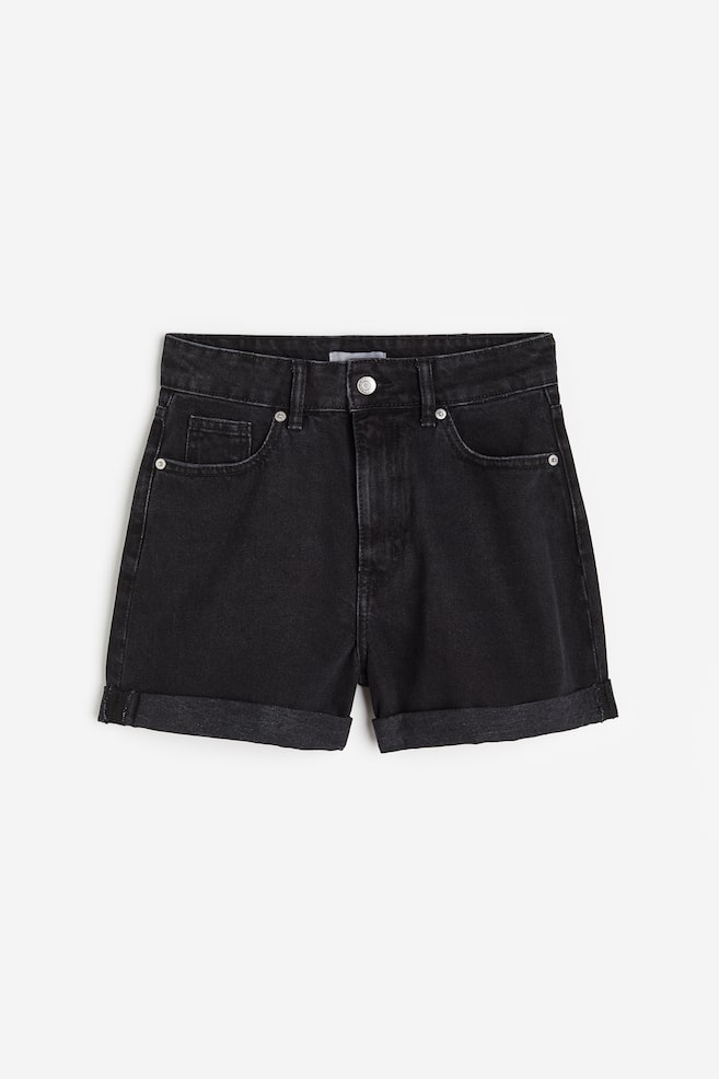 Mom High shorts i denim - Sort/Washed out/Lys denimblå/Denimblå/Denimblå - 2