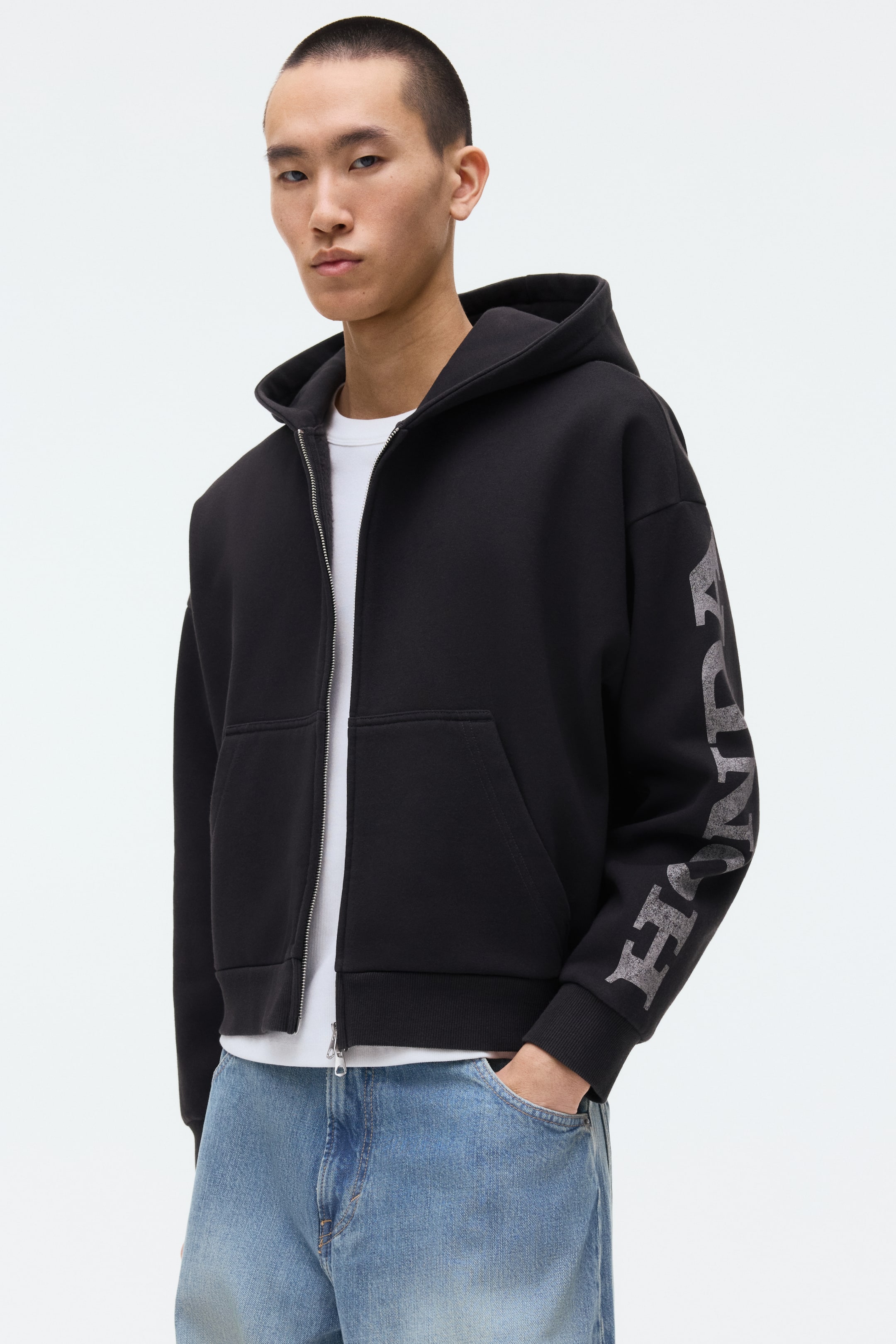 Мужские куртки H&M Oversized Printed Hooded Jacket — фото 6