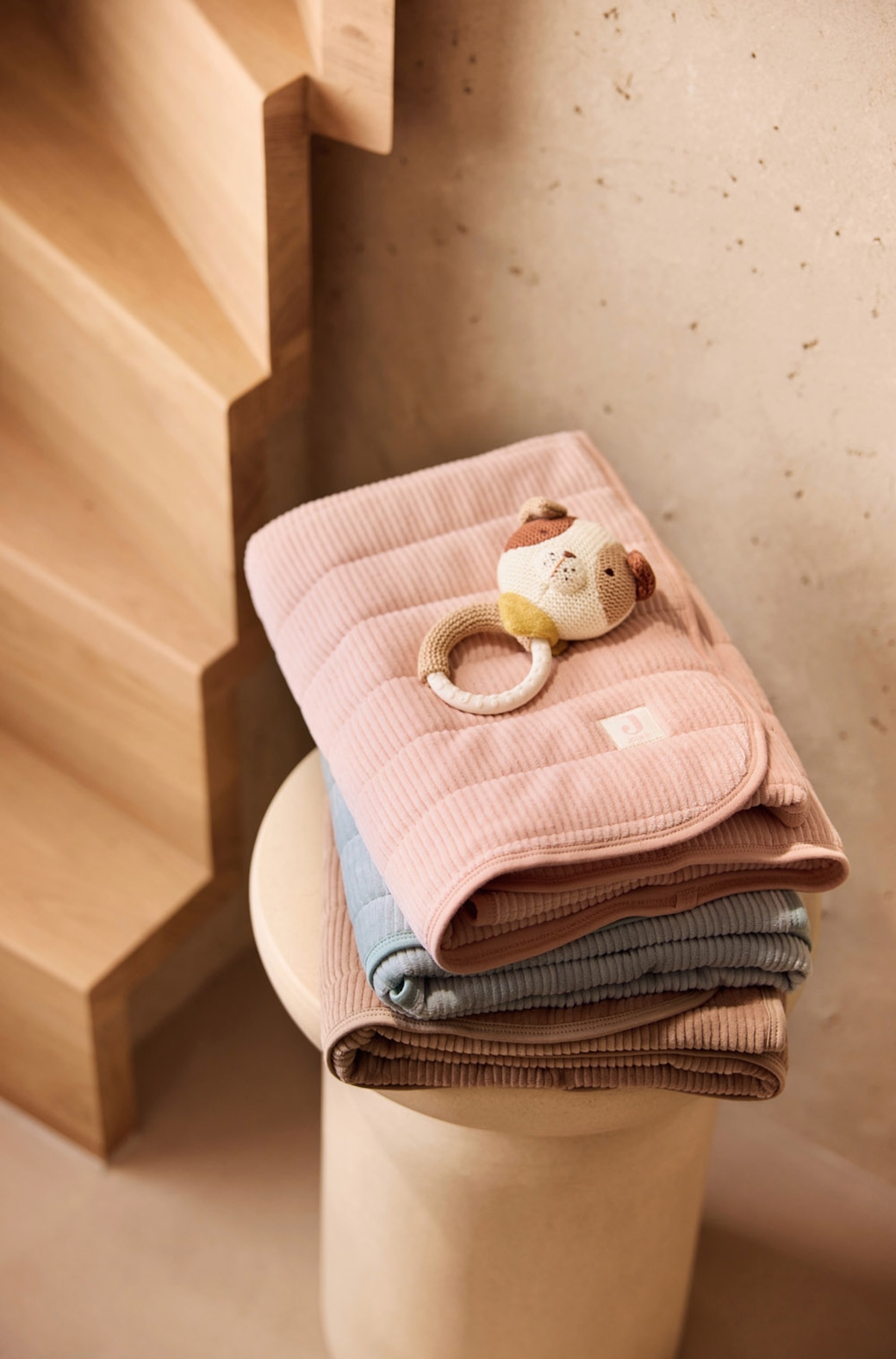 Blanket 75x100cm - Velvet Rib - Velvet Rib/sea Green/Velvet Rib/milky Coffee/Velvet Rib/wild Rose