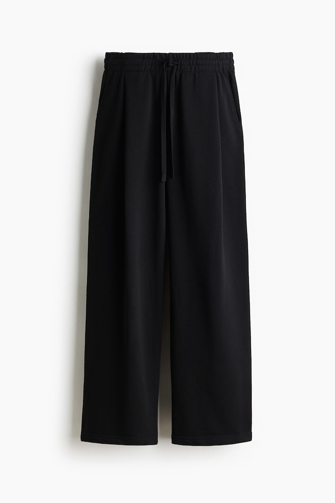 Pleat-front sweatpants - Black/Dusty purple/Navy blue/Light grey marl - 1