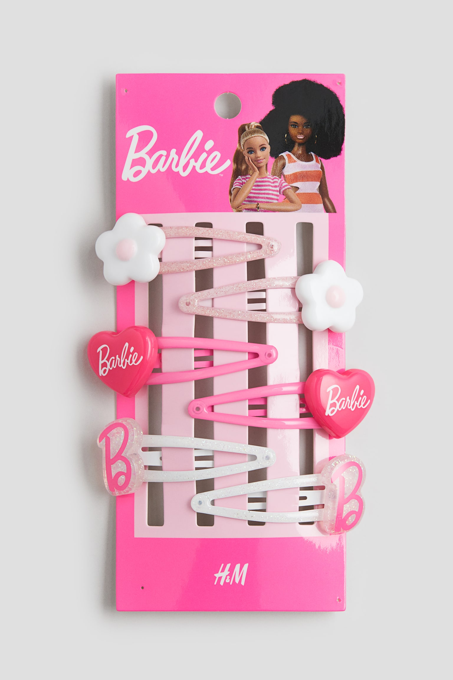 6-pack Hair Clips - Pink/Barbie - 1