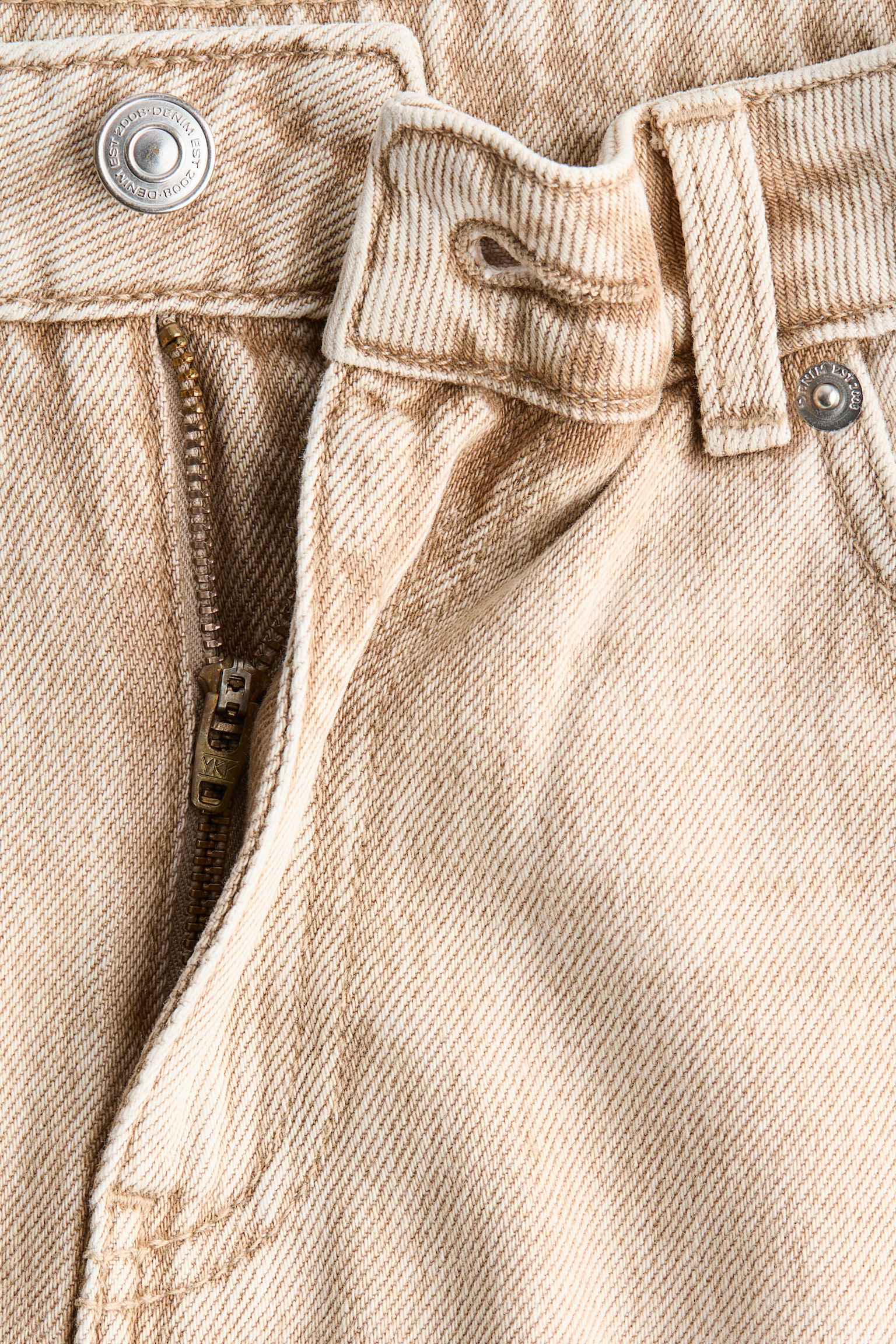 Baggy Regular Waist Jeans - Lichtbeige/Washed denimblauw/Wit/Lichtgrijs - 5