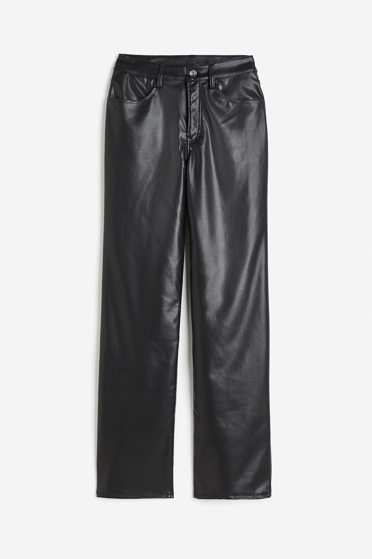 Pantalon enduit 90s Straight - Noir - FEMME | H&M FR