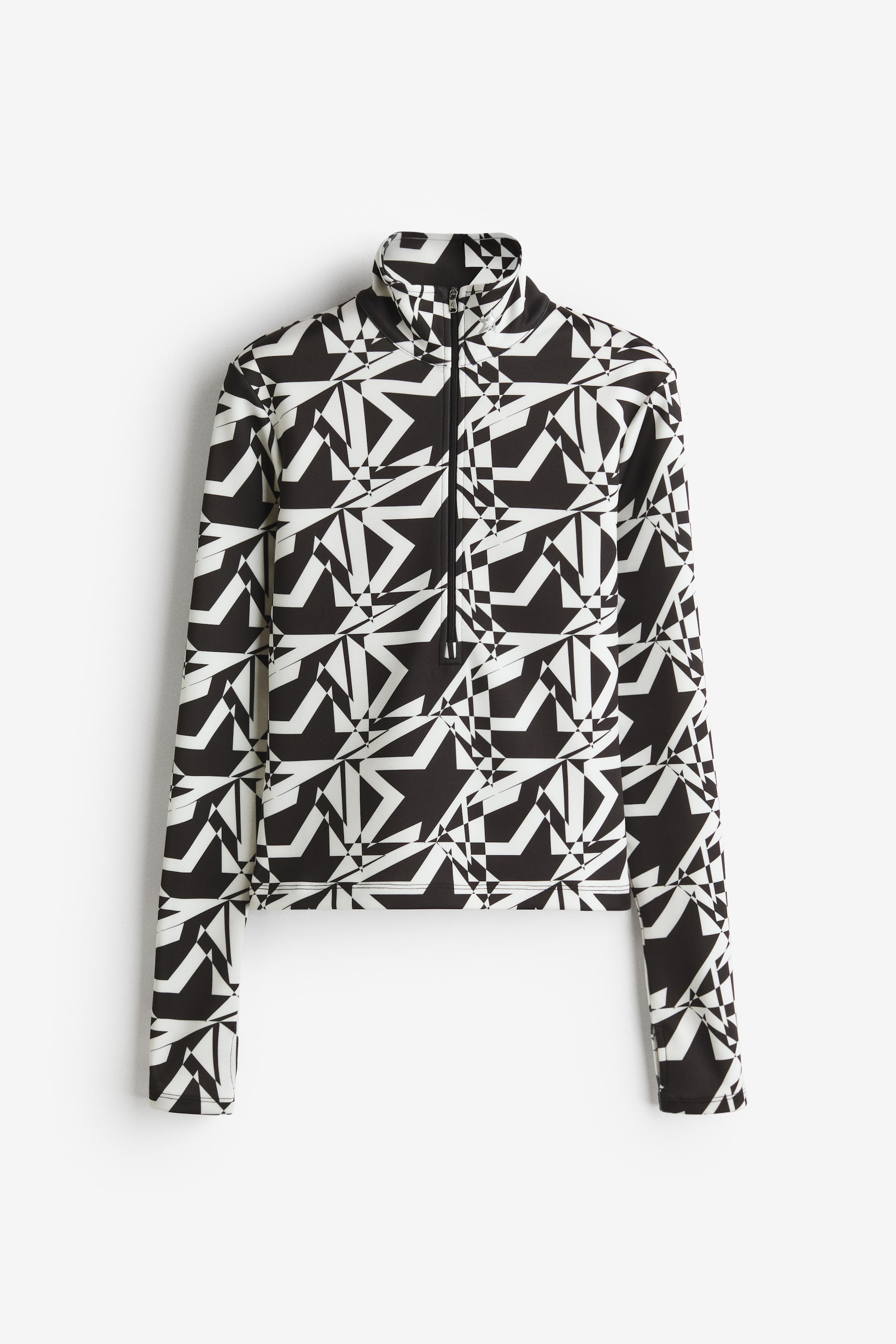 View larger image: Printed turtleneck top - Black/White - Ladies | H&M GB 4
