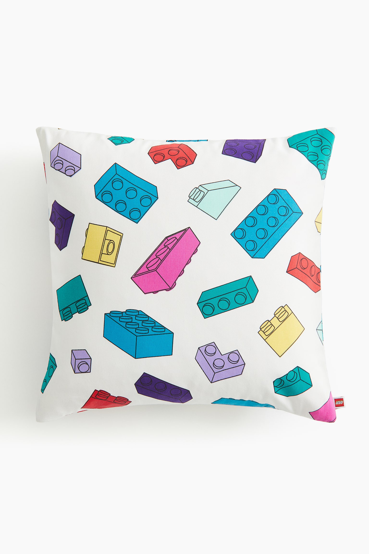 Patterned cushion cover - White/LEGO - 1