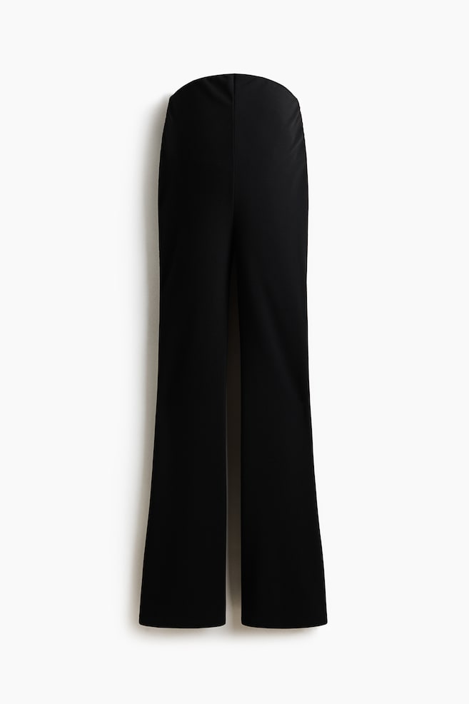 MAMA Flared Ponte Leggings - Black/Dark brown - 1