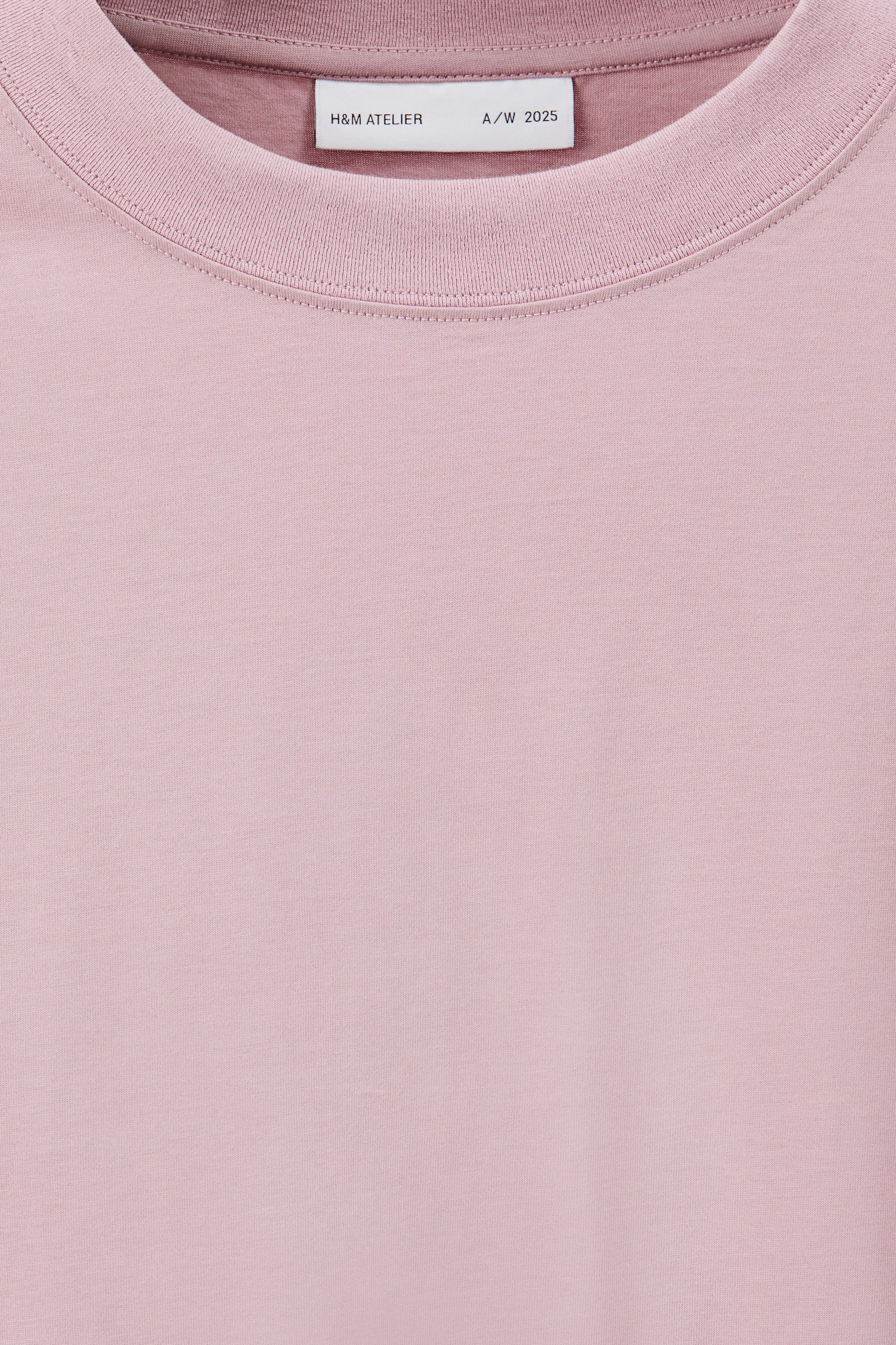 Мужская рубашка H&M Layered Pima Cotton, цвет: Пыльный розовый — фото 7