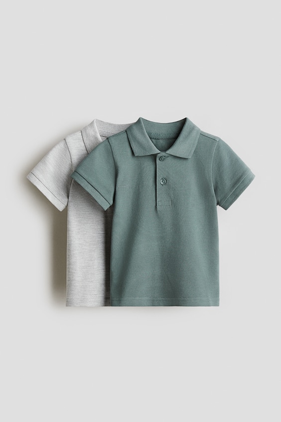 Детские рубашки H&M 2-Pack Cotton Polo Shirts