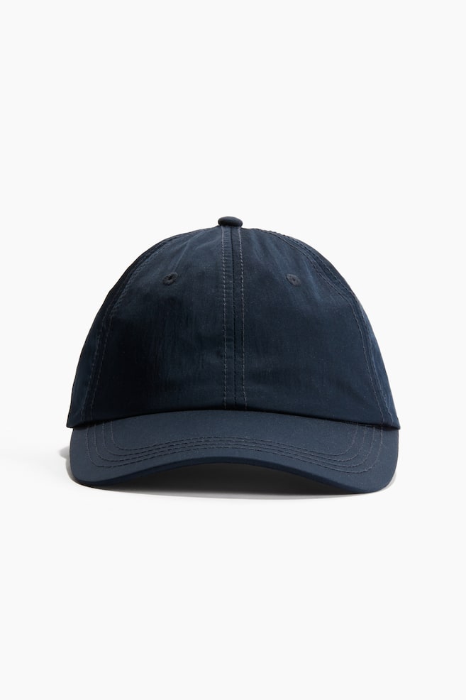 Boné em sarja de algodão - Azul marinho/Preto/Creme - 1