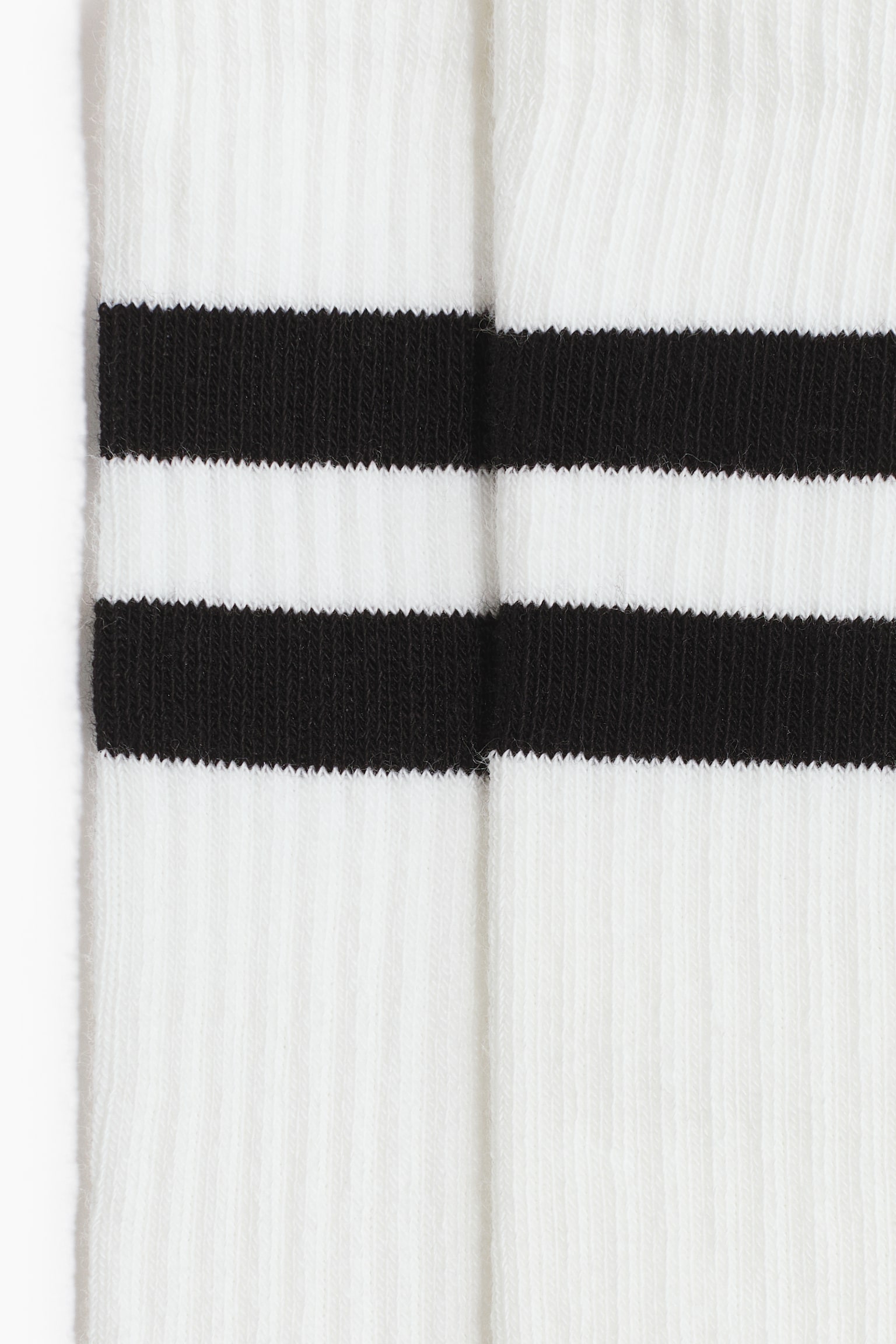 2-pack socks - White/Black striped/White/Red striped - 2
