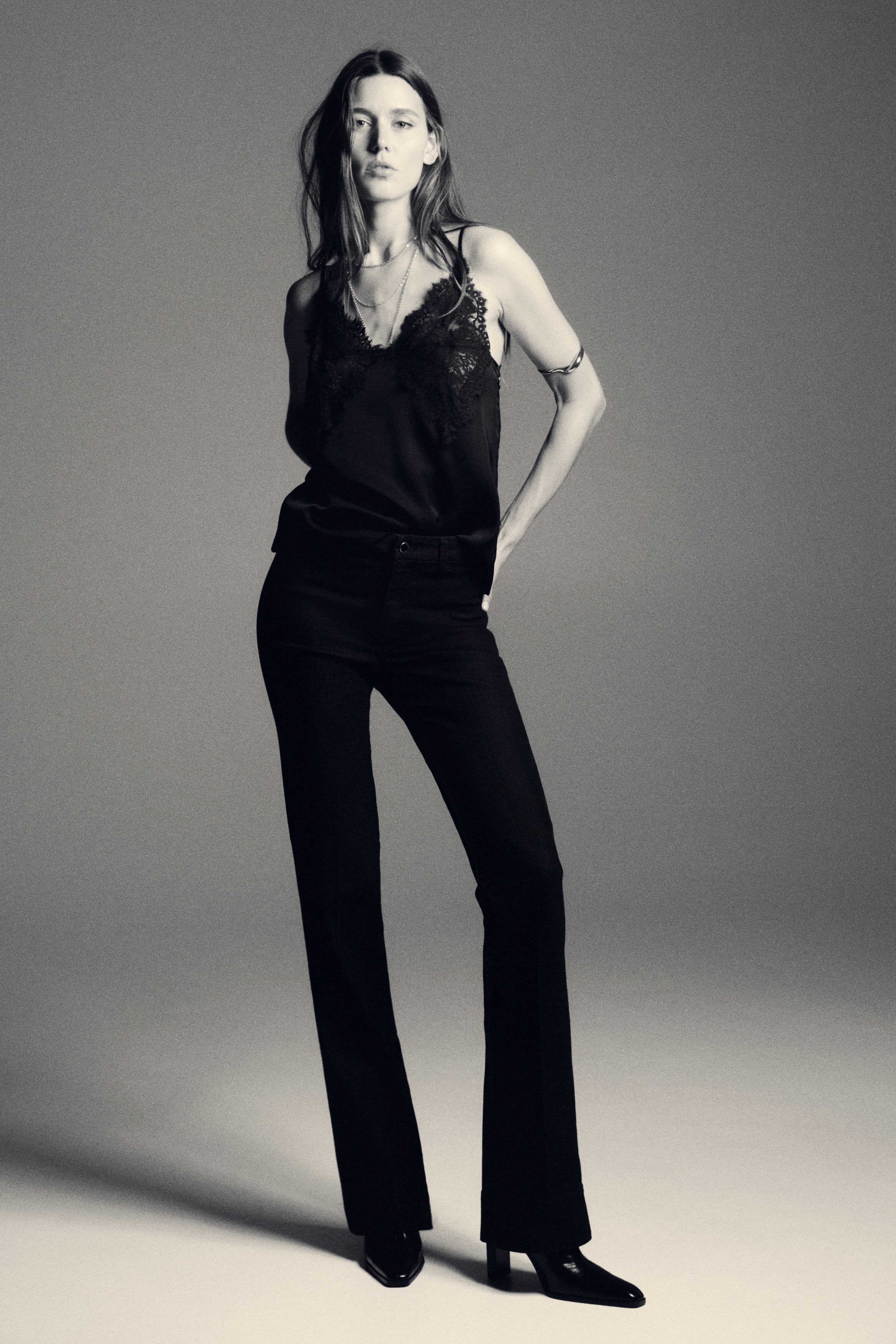 Flared High Jeans - Noir denim/Bleu denim foncé/Bleu clair/Orange foncé/Bleu denim foncé/Blanc