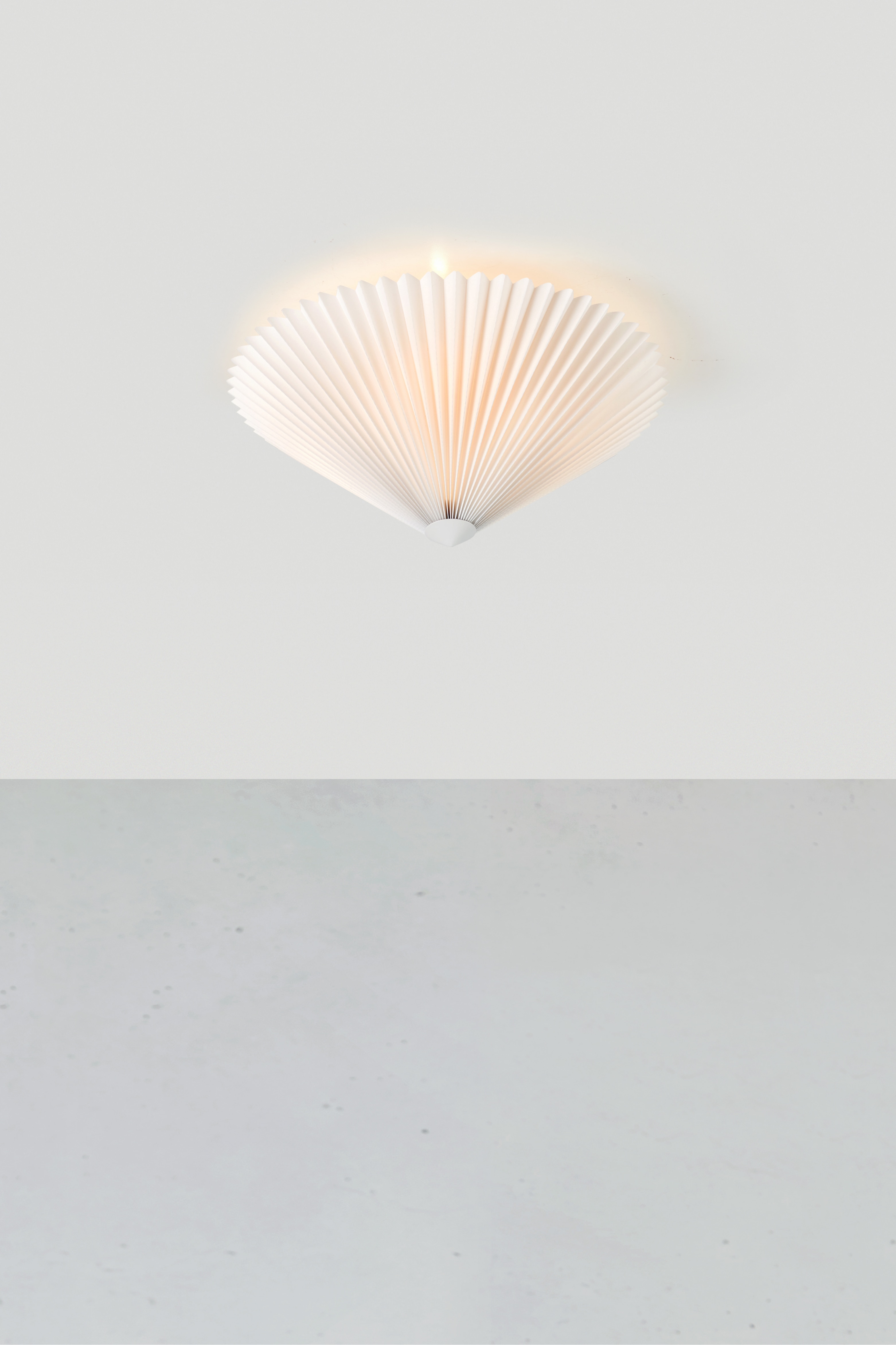 Plisado Lampe De Plafond - Blanche
