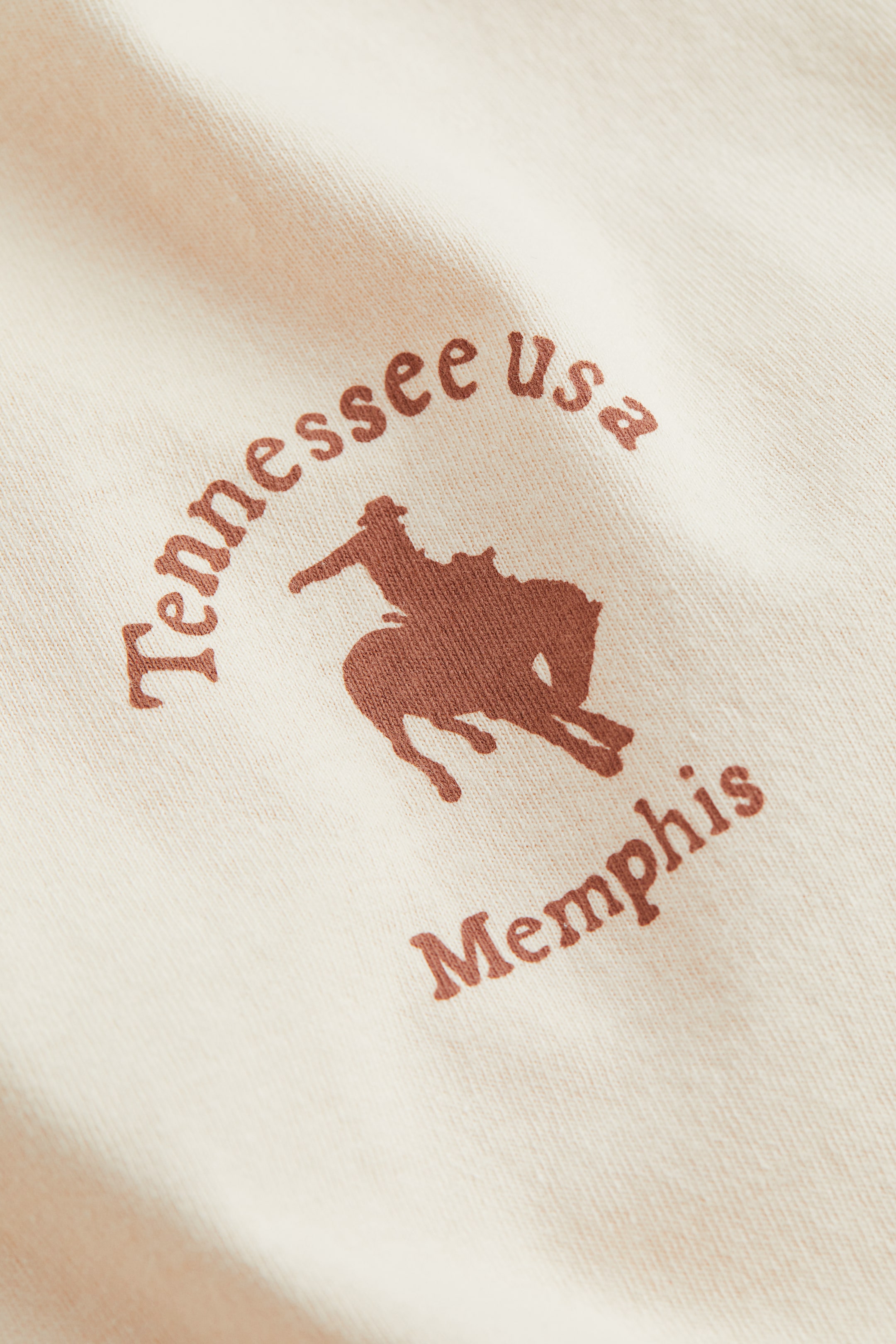 View larger image: Printed T-shirt - Light beige/Rodeo rider - Ladies | H&M IN 2