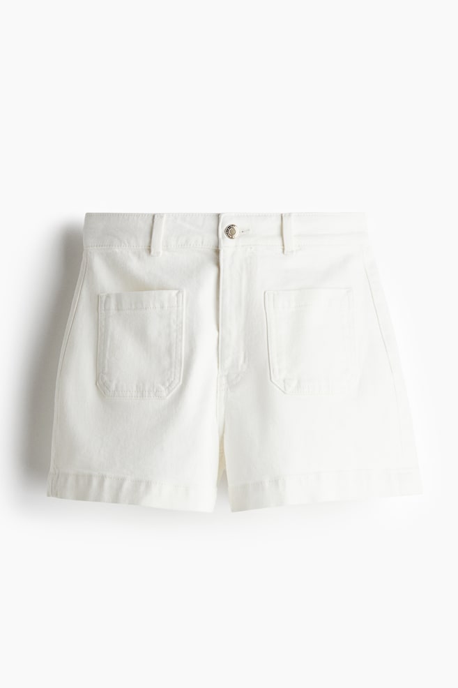 Denim Shorts - White/Light denim blue/Denim blue/Denim blue - 1