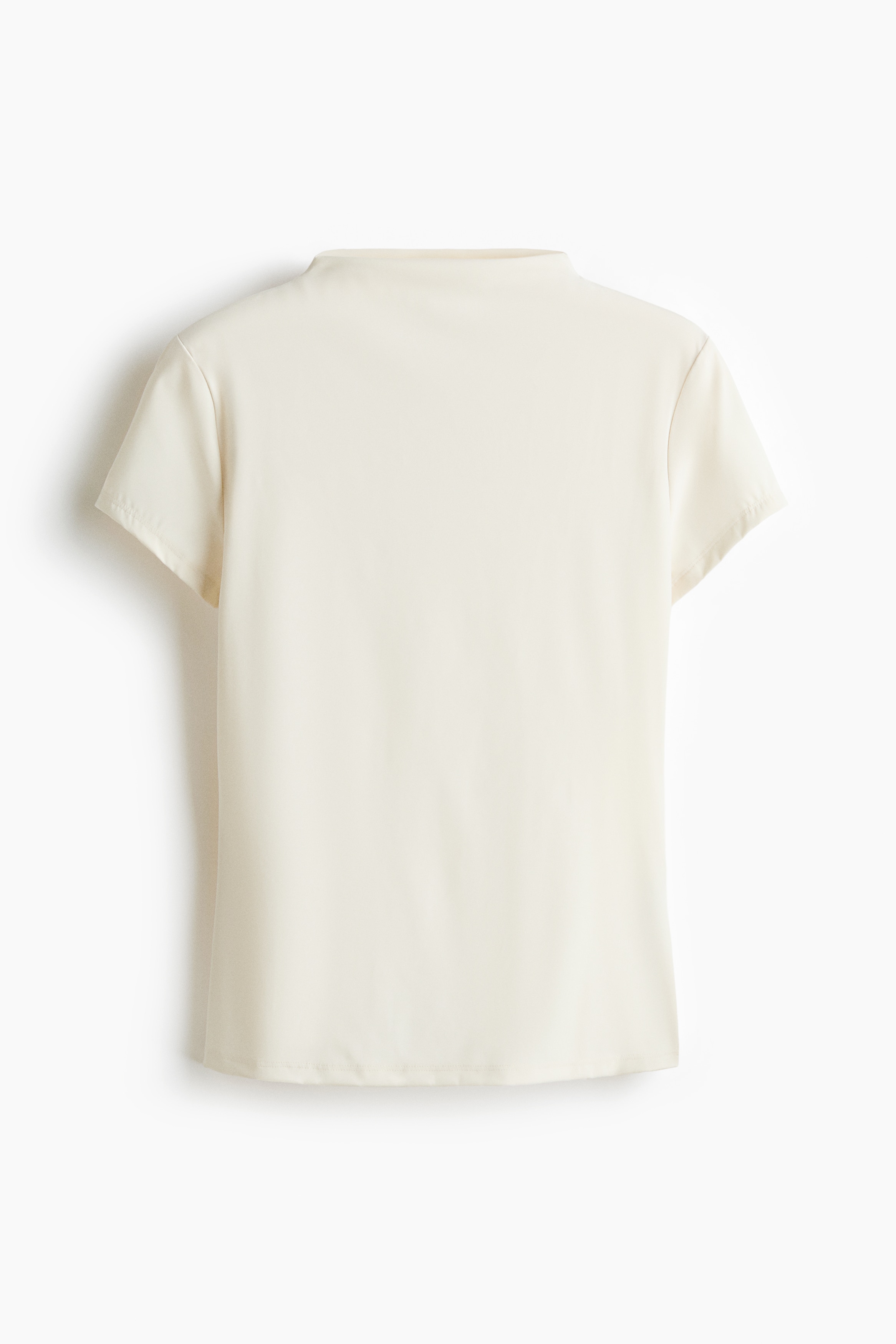 Stand-collar Ponte di Roma top - Cream/Black/Dark brown