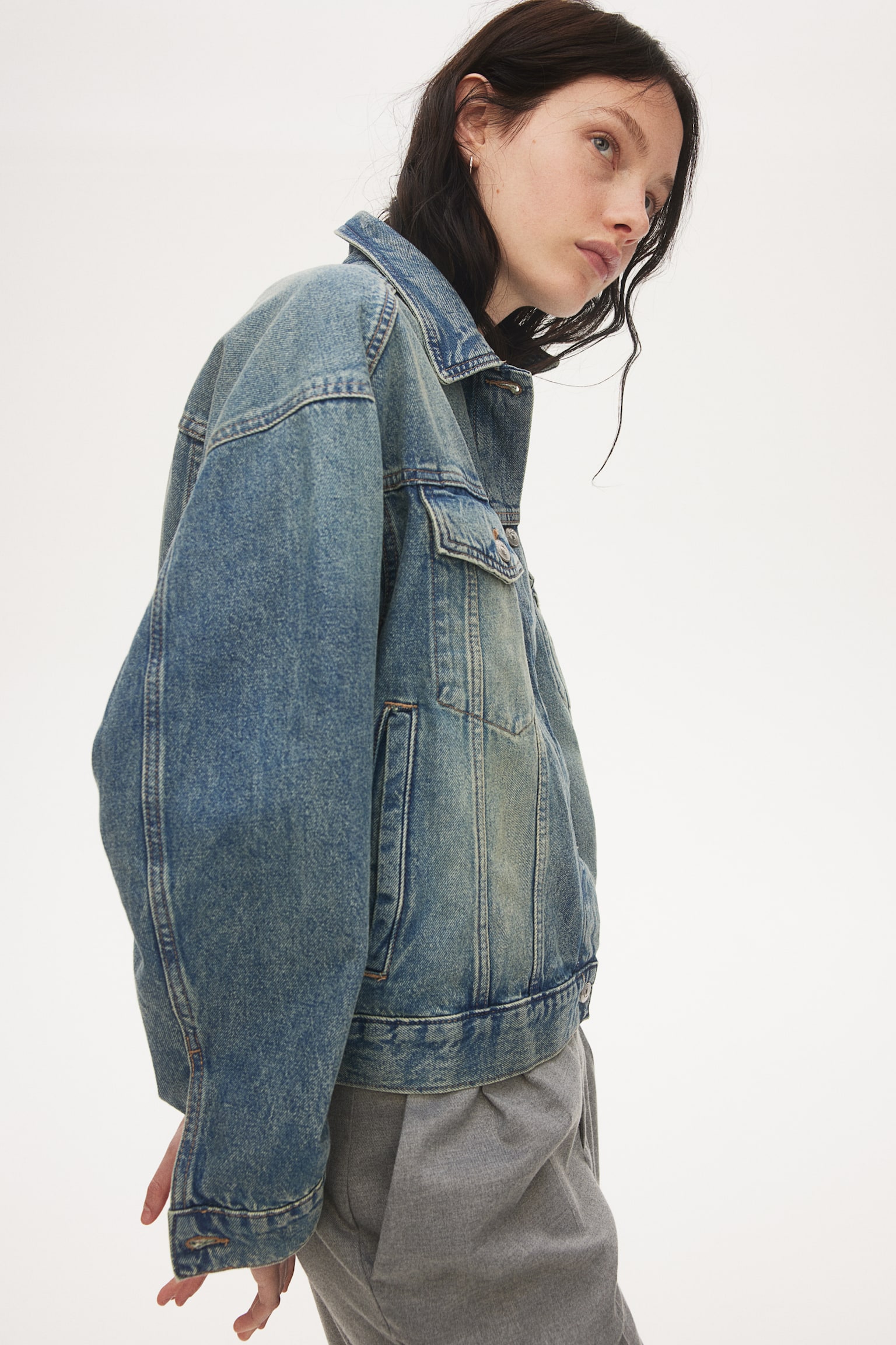 Denim jacket - Light denim blue/Pale denim blue/Light beige/Greige/Dark denim blue - 3