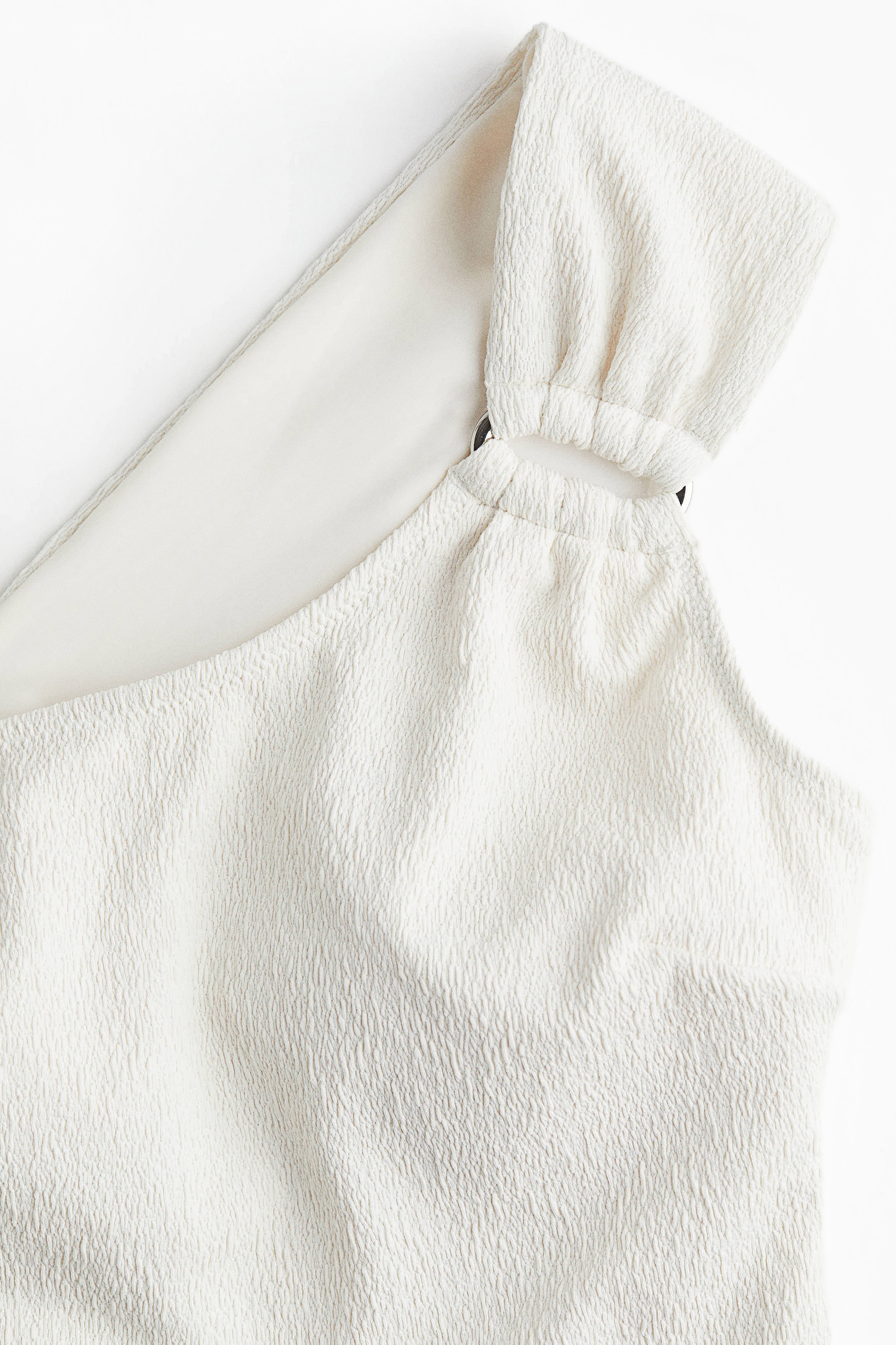 Padded-cup one-shoulder swimsuit