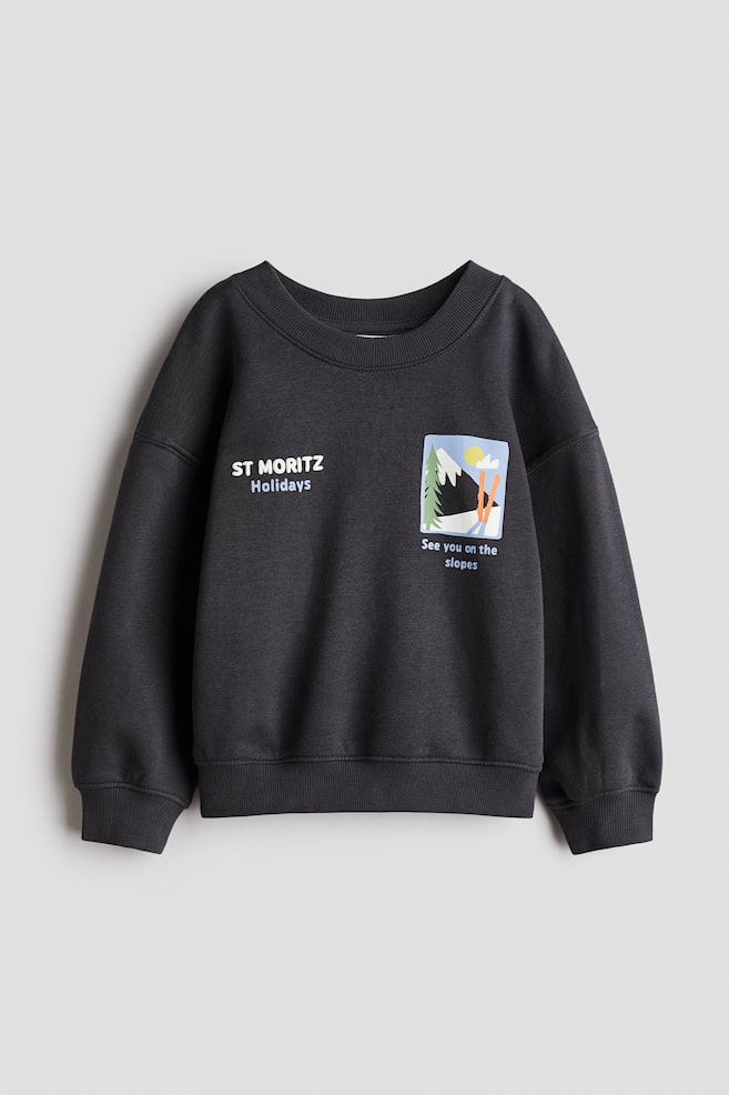 Sweat imprimé - Gris foncé/St Moritz/Crème/noir/Gris foncé/Football Legend/Bleu marine/Club de Tennis/Vert foncé/dinosaure/Bleu marine/dinosaure/Rayures vertes/dinosaure/Blanc/tricératops/Beige clair/NASA - 1