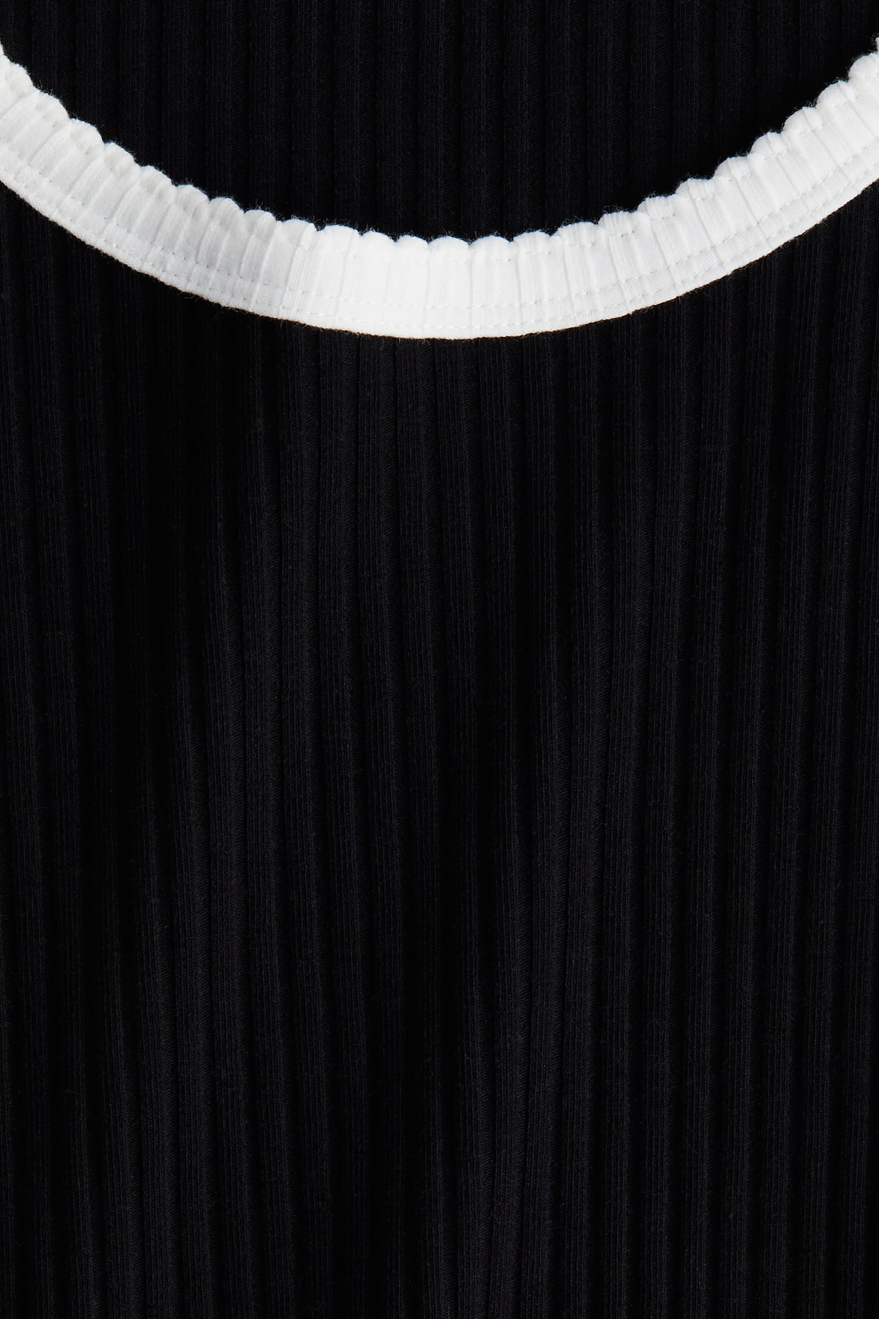 Picot-Trimmed Ribbed T-Shirt - image 2
