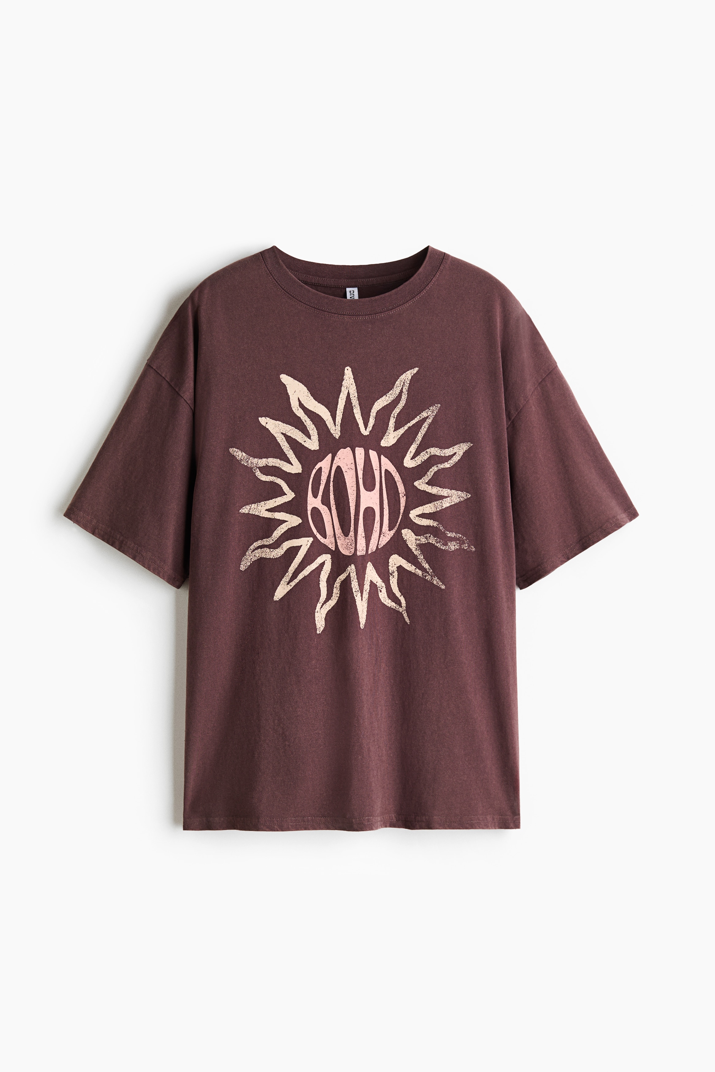 ⭐︎廃盤品⭐︎ 17HC233 LIGNER H SHIRTS – M size Women's Dark brown/sun Oversized Printed T-Shirt | H&M US