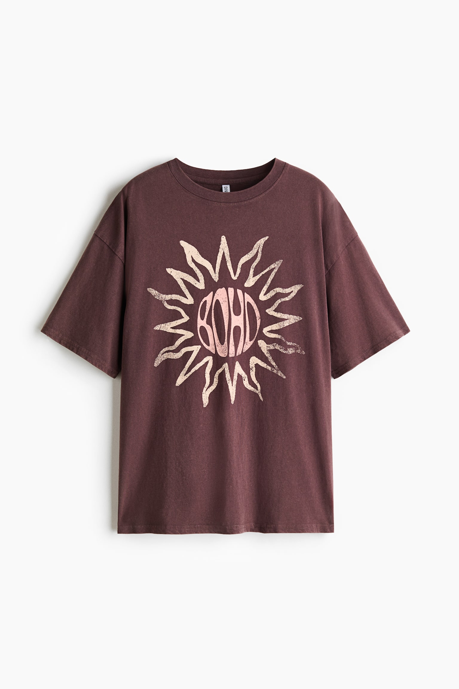 T-shirt oversize con stampa - Marrone scuro/sole/Giallo chiaro/vacanze/Crema/conchiglie/Giallo pallido/The New Issue/Grigio mélange/righe/Bianco/palme/Crema/Ocean Soul/Marrone scuro/Bahía Feliz/Grigio scuro/palma/Verde/The Perfect Matcha/Turchese chiaro/sardine - 1