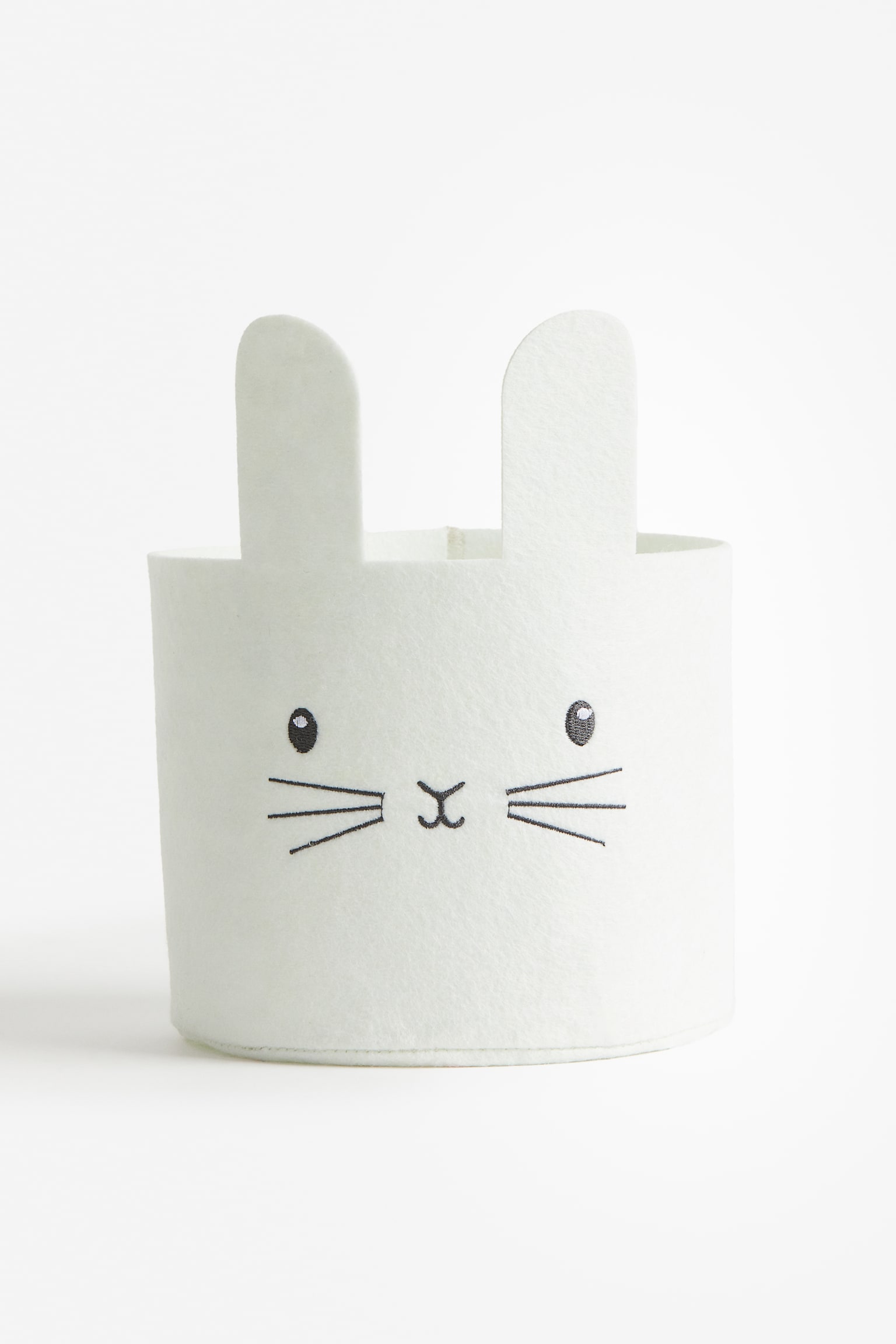 Felt storage basket - White/Rabbit - 1