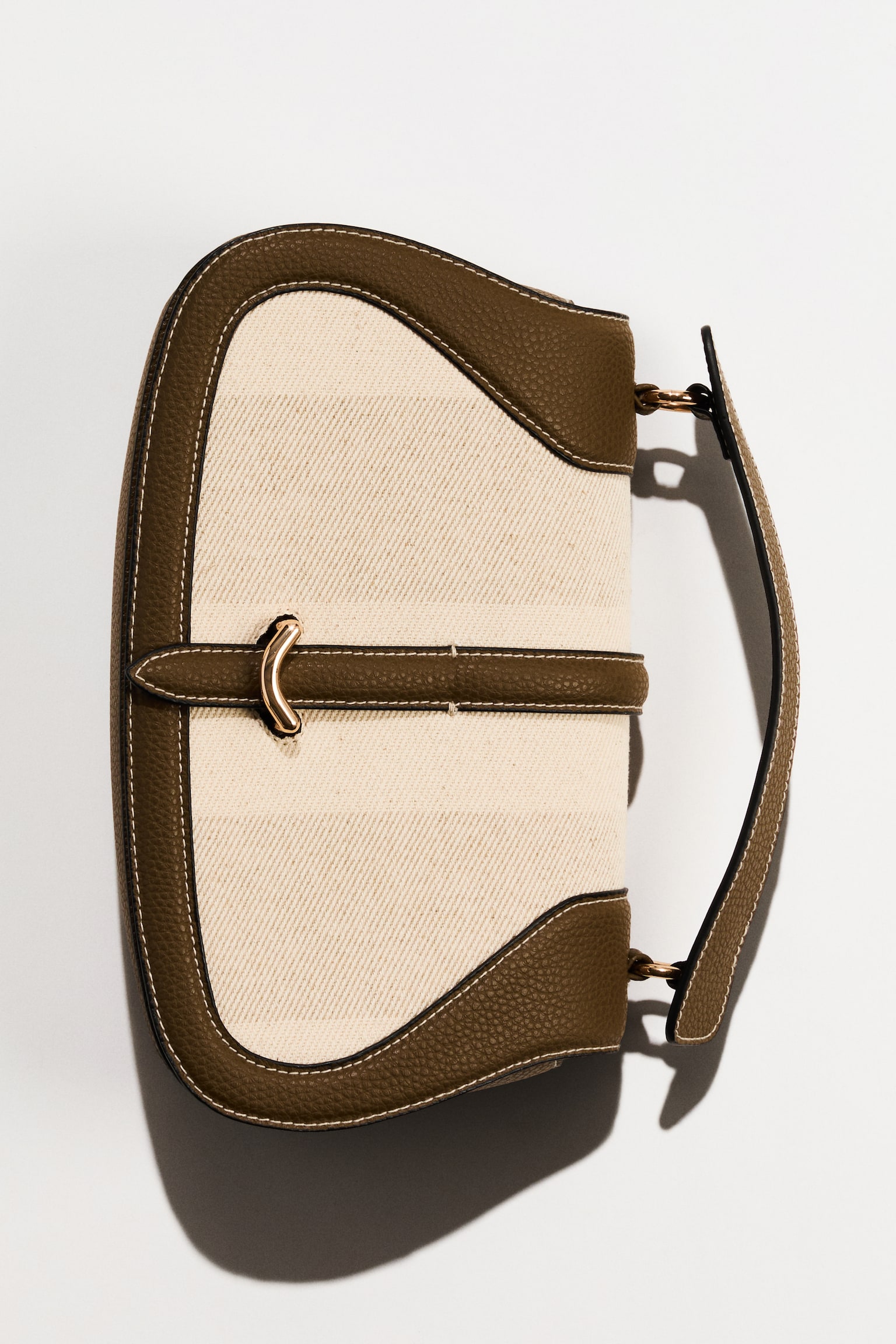 Crossbody bag - Khaki green/Light beige - 5