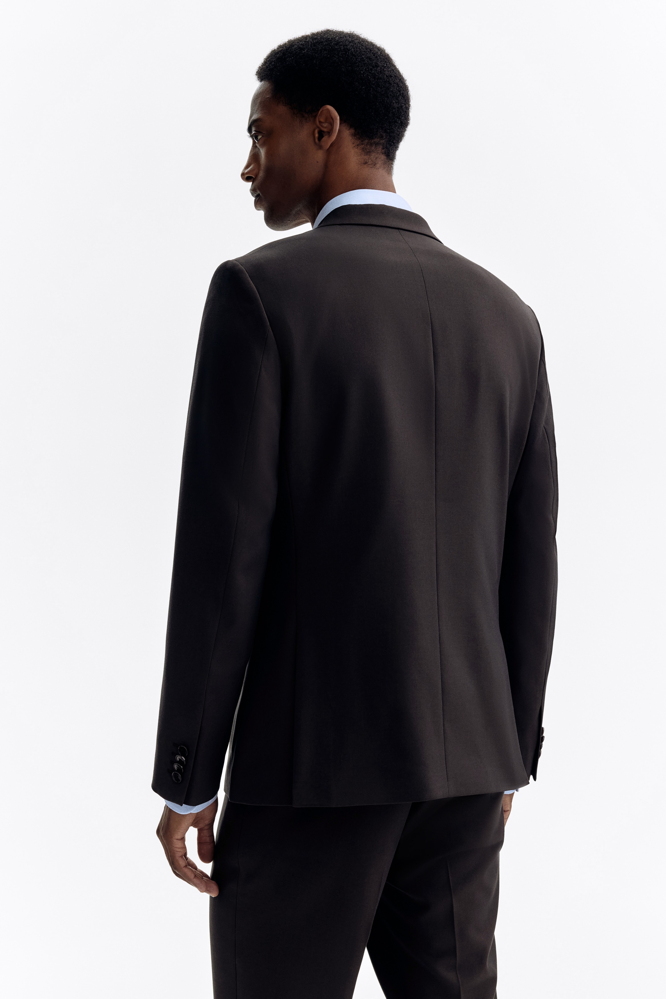 スリムフィットジャケット - ダークブラウン - Men | H&M JP スリムフィットジャケット - ダークブラウン - Men | H&M JP