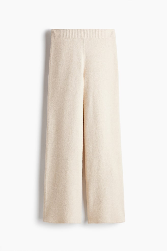 Fine-knit trousers - Light beige/Navy blue/Light grey marl/Powder pink/Beige marl/Burgundy/Dark beige - 1