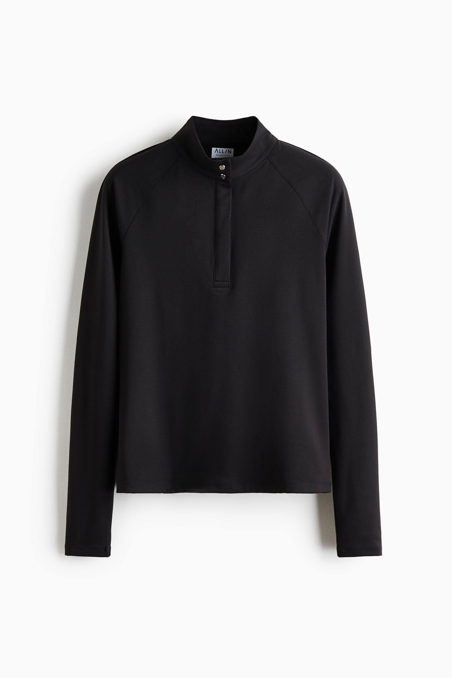 Long-sleeved riding top - Black/Chocolate plum - 1