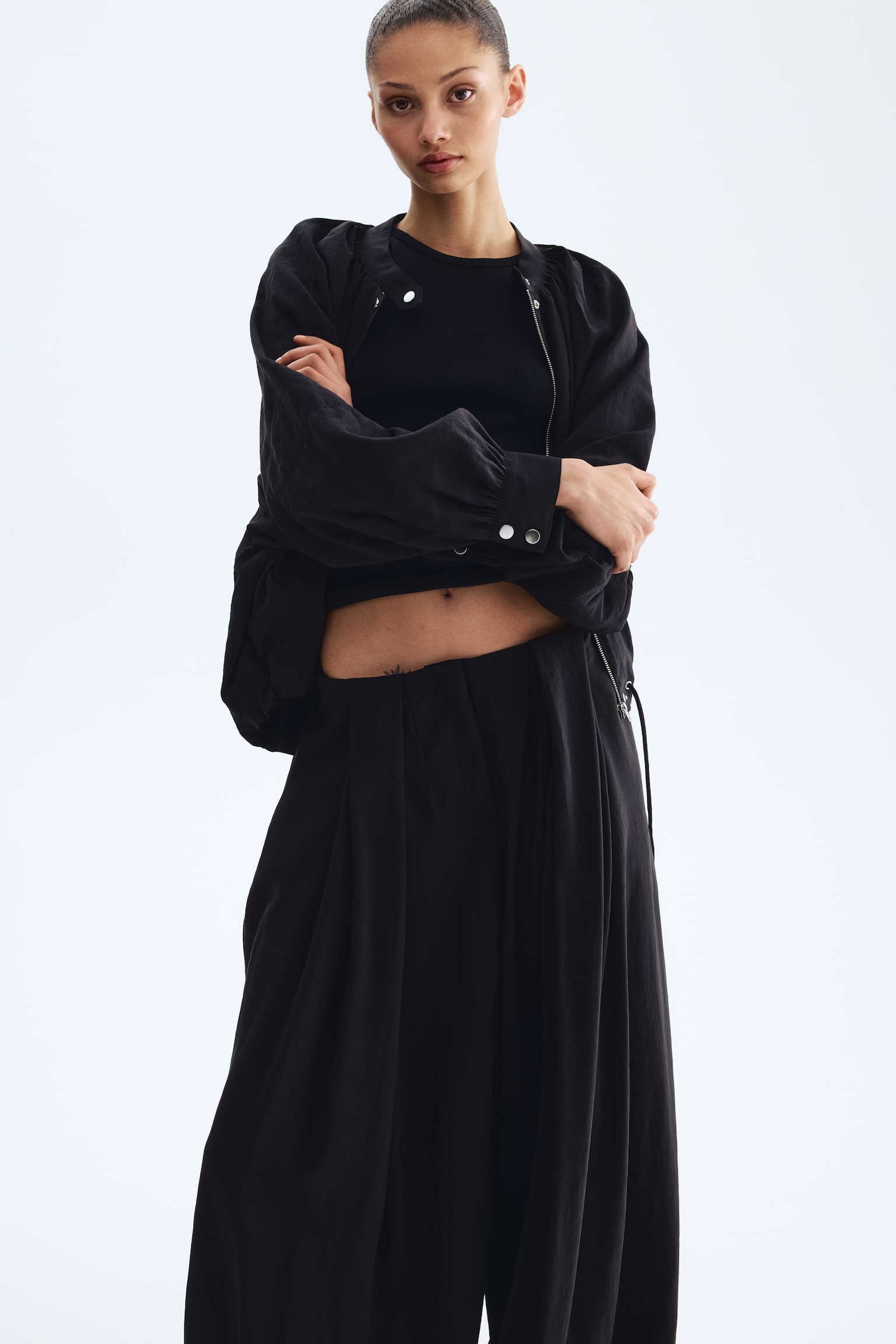 Balloon-Leg Modal Pants - 4