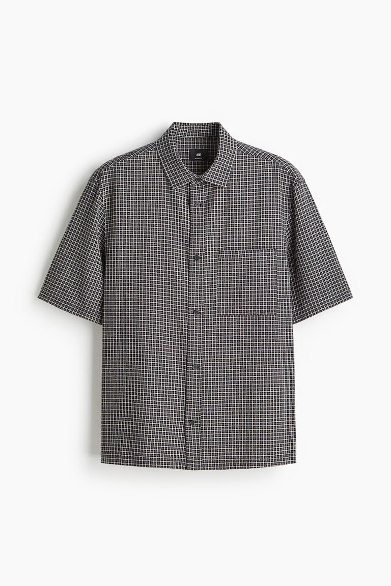 Košulja od lana kratkih rukava Oversized Fit