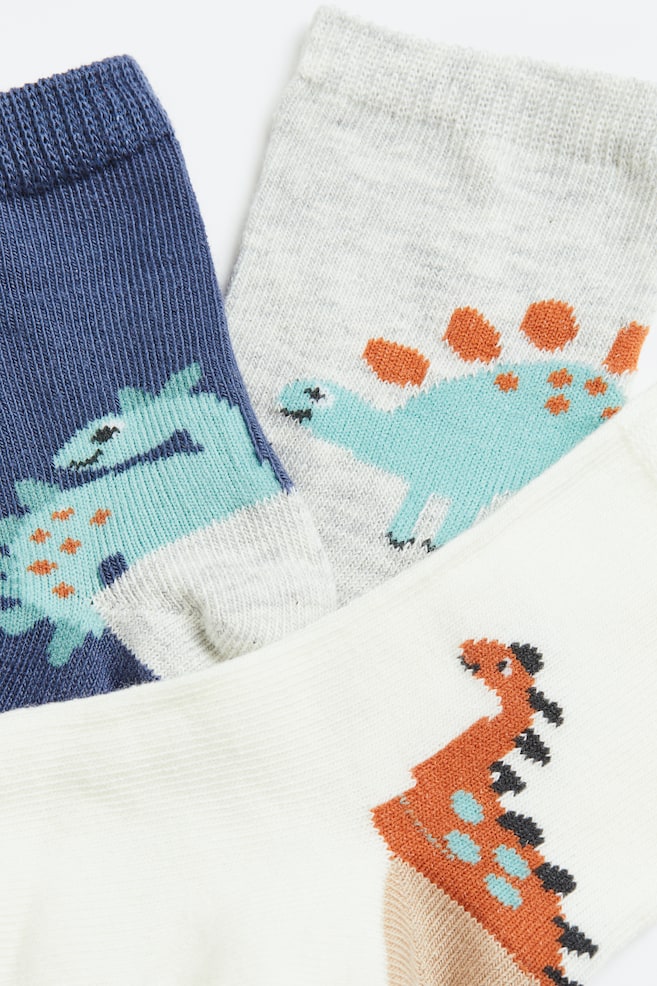 5-pack socks - Dark blue/Dinosaurs/Light grey marl/Animals/Sage green/Bears/Light green/Floral/dc/dc/dc/dc/dc/dc/dc/dc/dc - 2