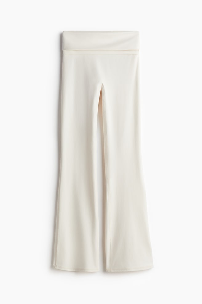 Flared yoga leggings with SoftMove™ - White - 1