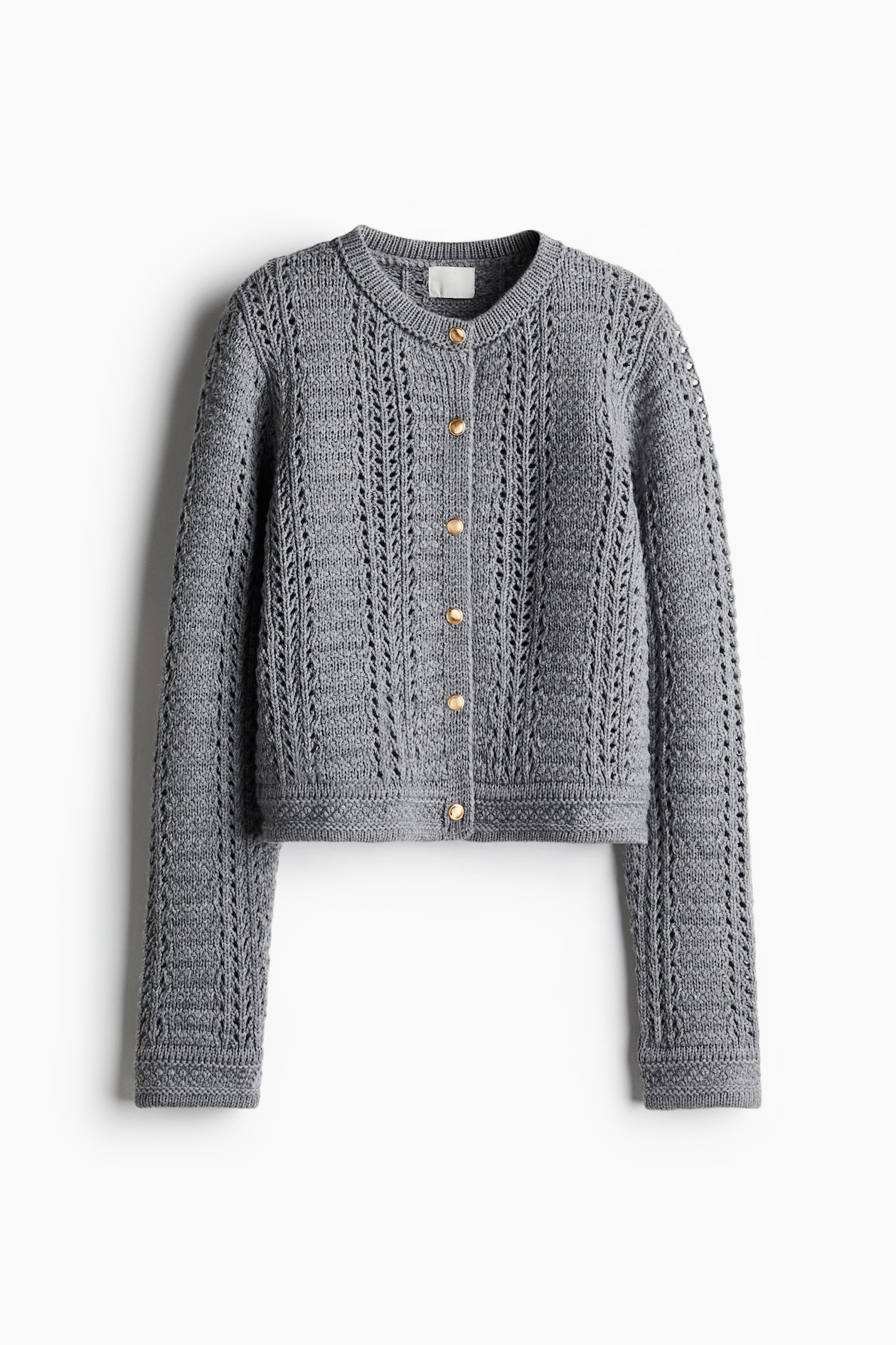 Pointelle-Knit Cardigan