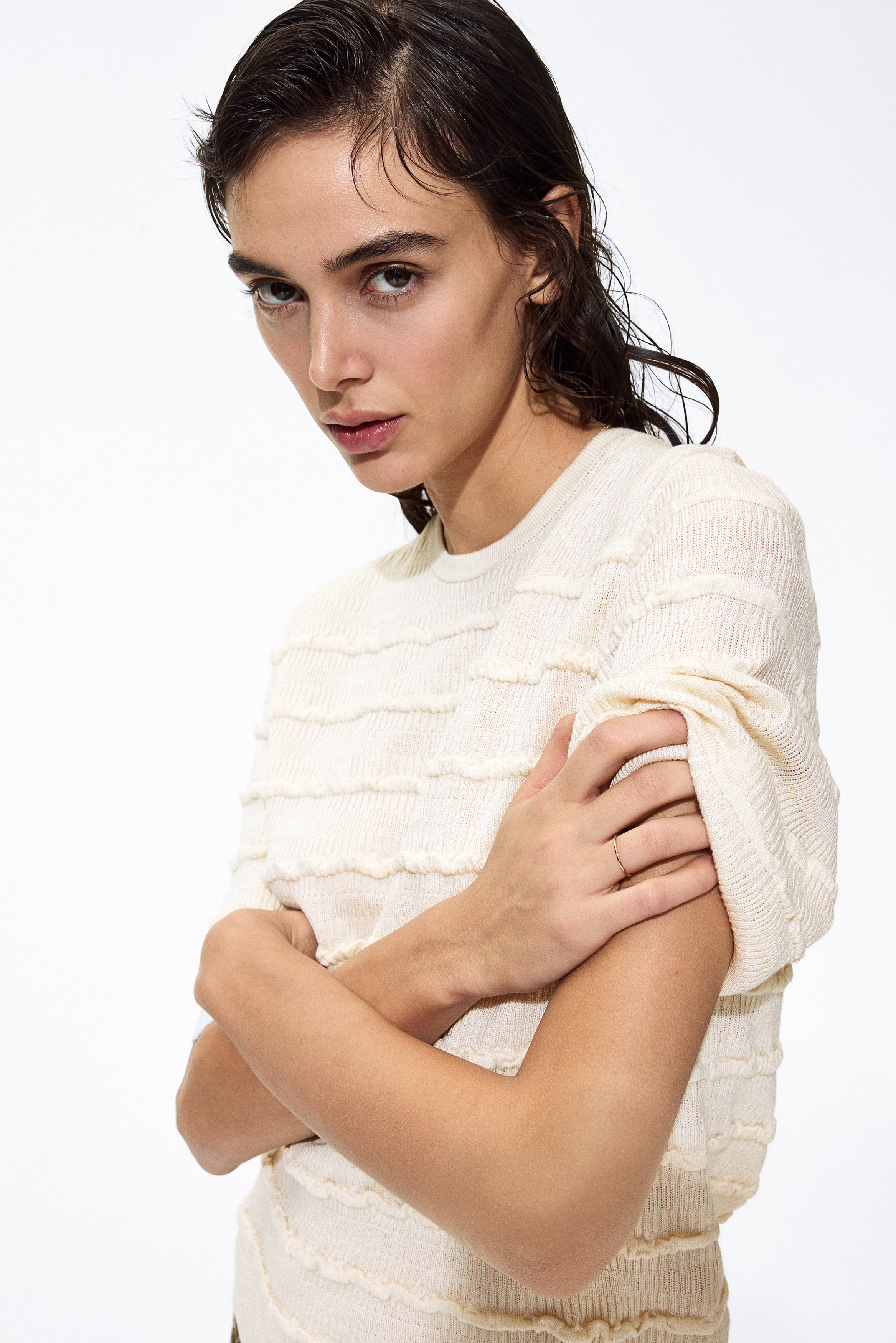 Ruffle-Trimmed Knit Top from H&M - $32.99