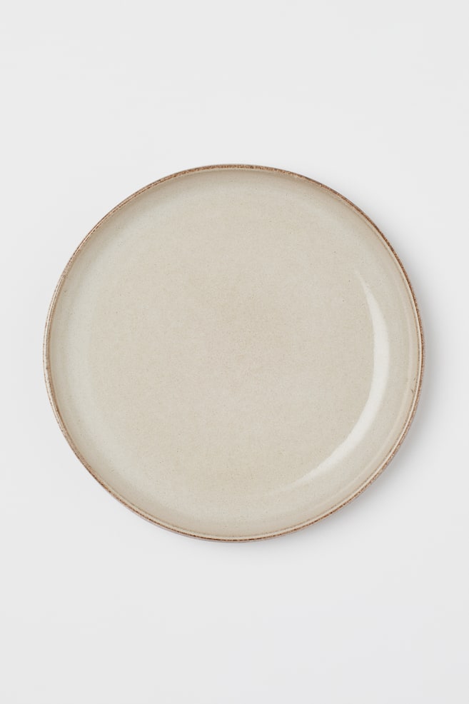 Deep stoneware plate - Beige/Anthracite grey  - 5
